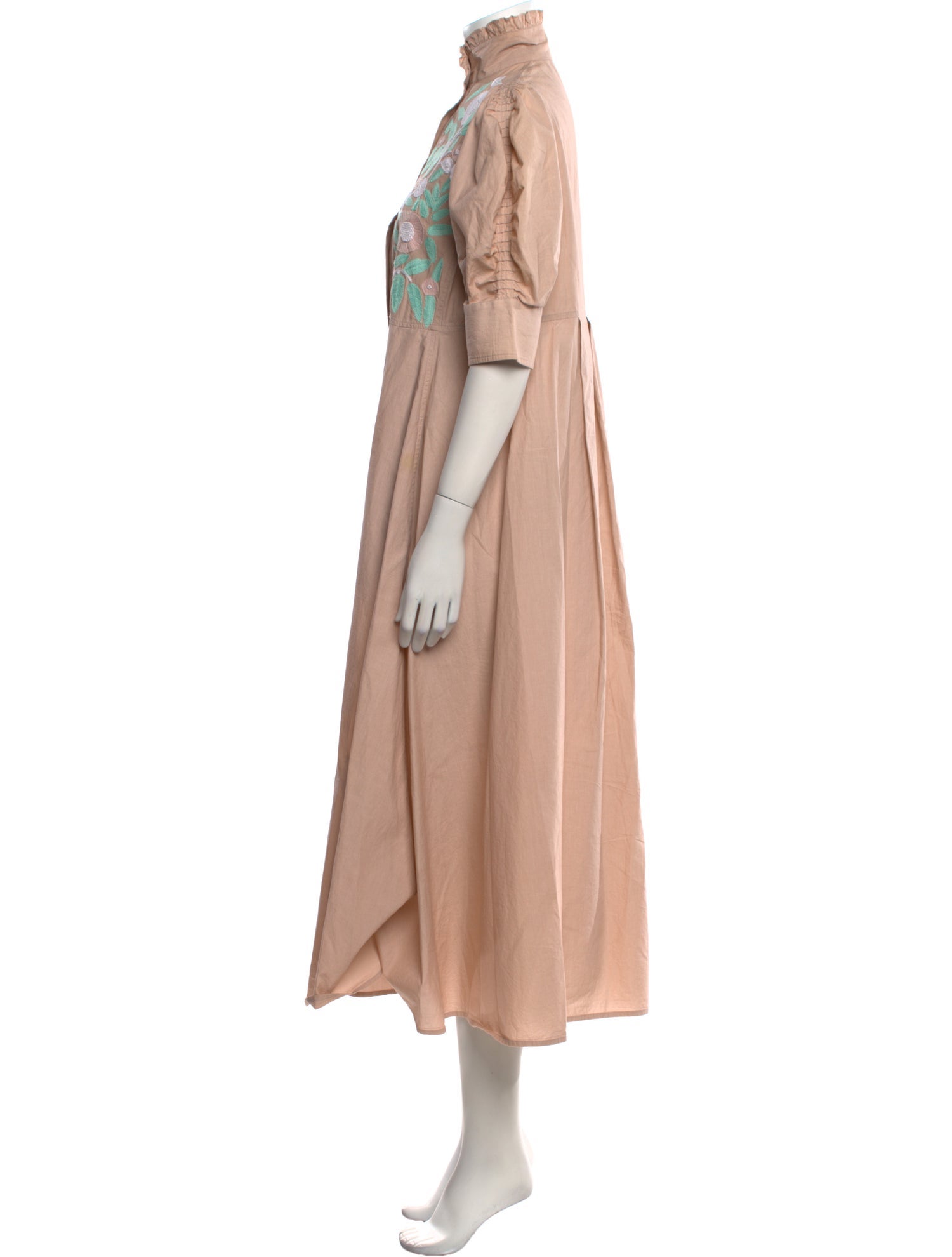 Thierry Colson Mock Neck Long Dress