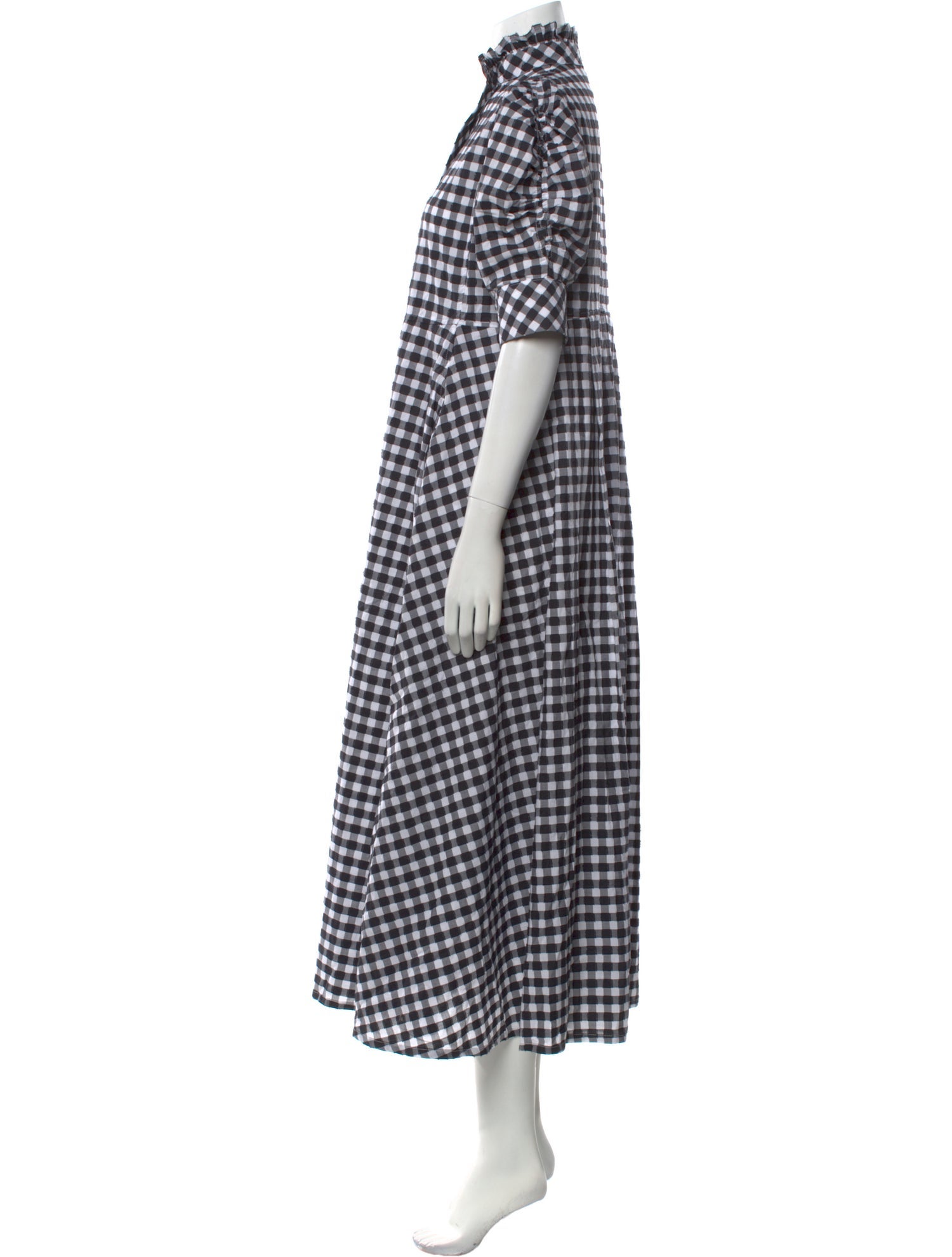 Thierry Colson Plaid Print Long Dress