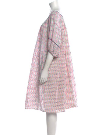 Thierry Colson Striped Midi Length Dress