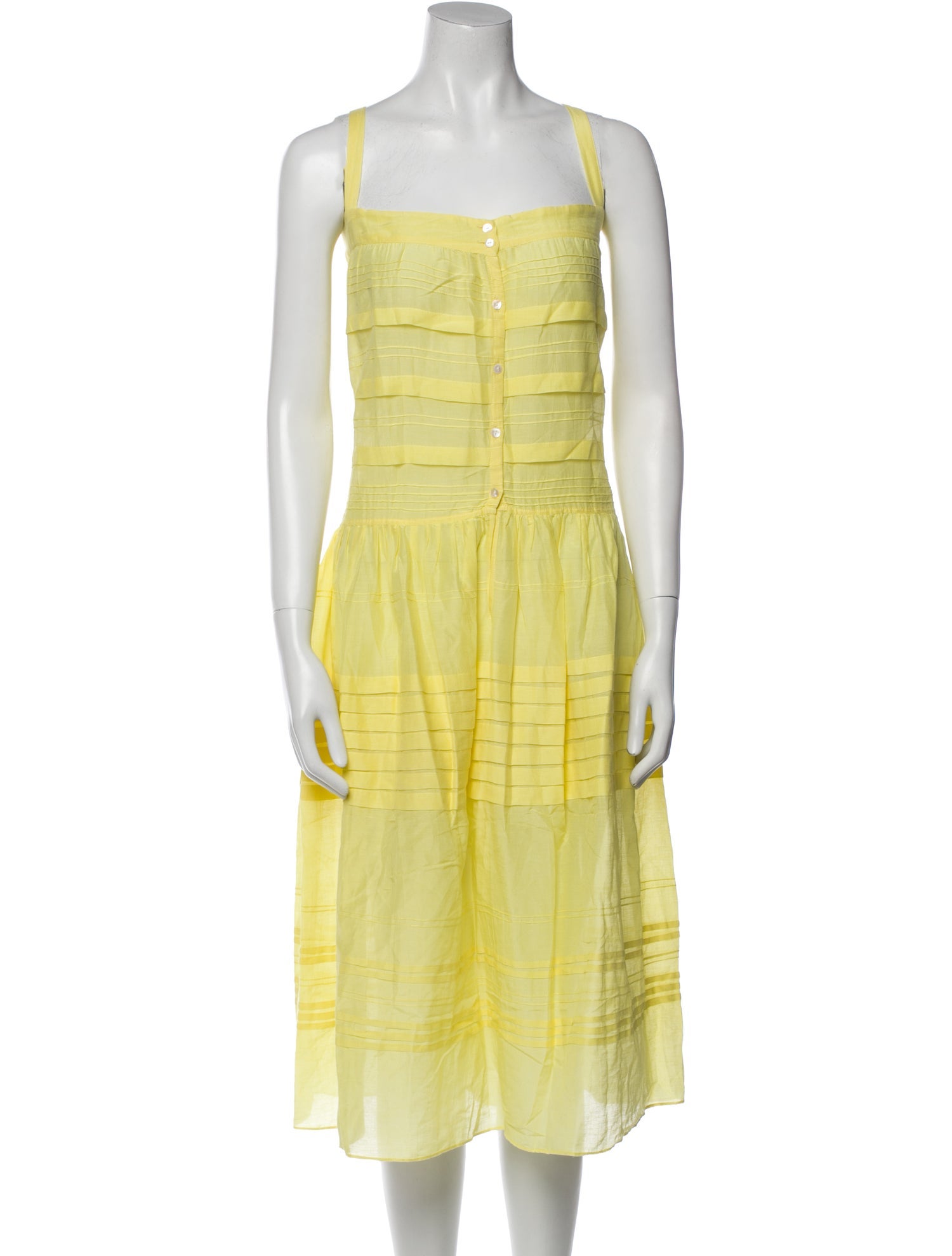 Thierry Colson Square Neckline Midi Length Dress