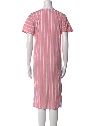 Thierry Colson Striped Midi Length Dress