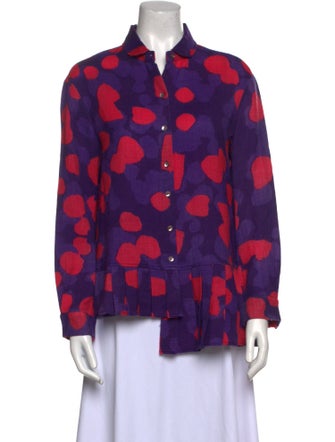 Thierry Colson Wool Printed Blouse