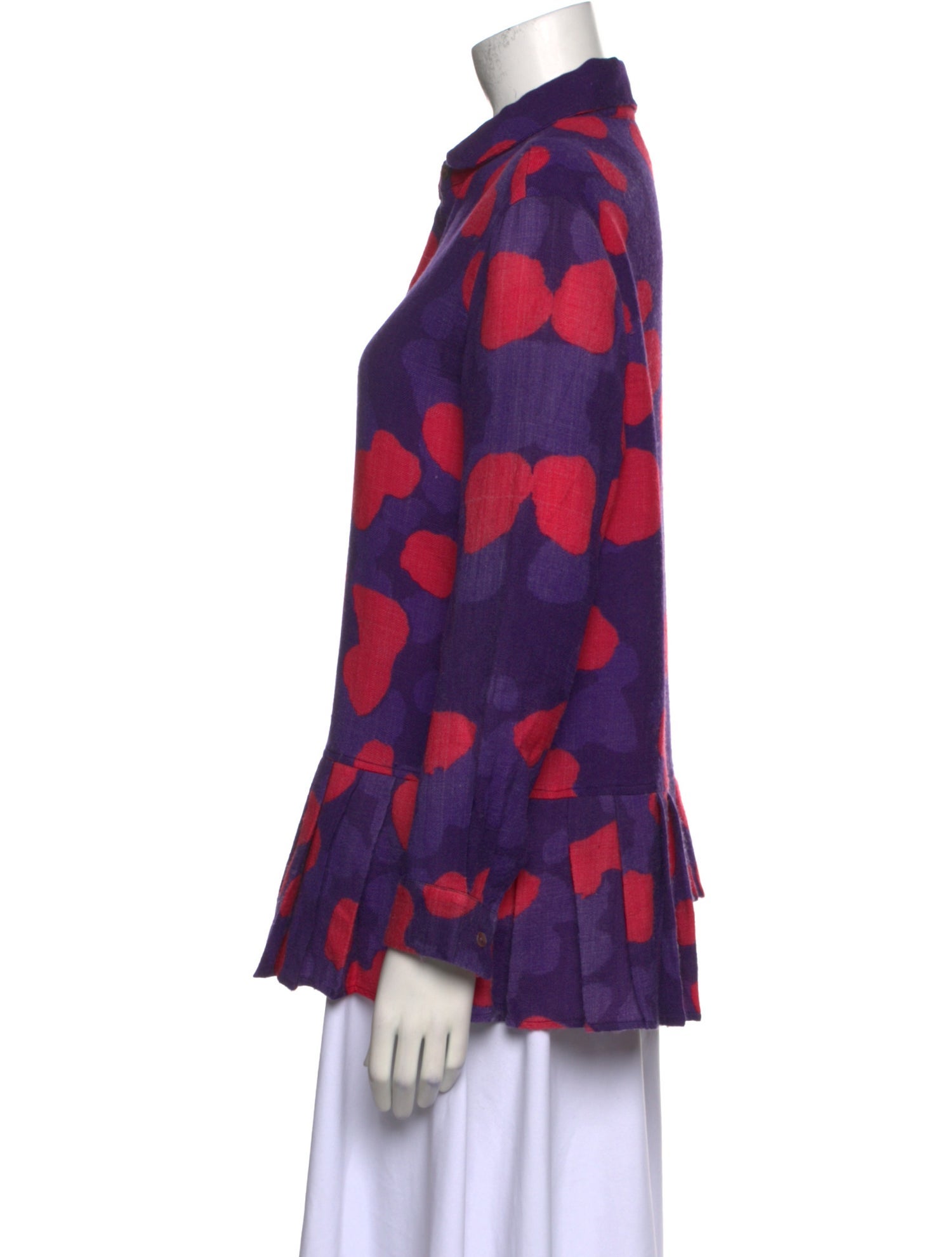 Thierry Colson Wool Printed Blouse