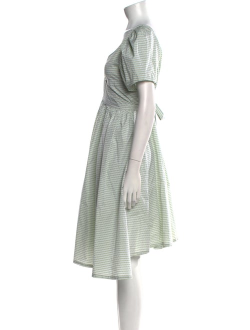 Thierry Colson Striped Midi Length Dress