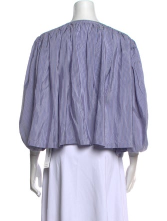 Thierry Colson Silk Scoop Neck Blouse