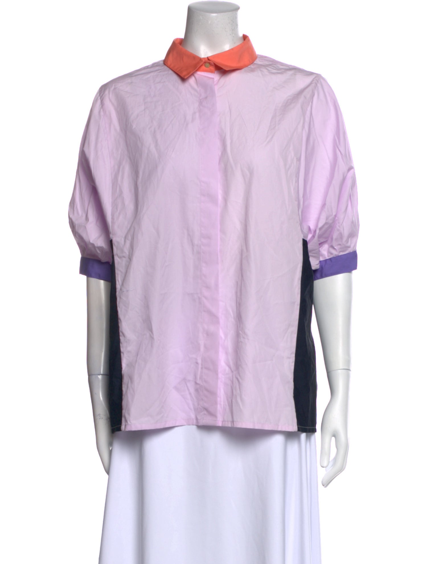 Thierry Colson Short Sleeve Button-Up Top w/ Tags