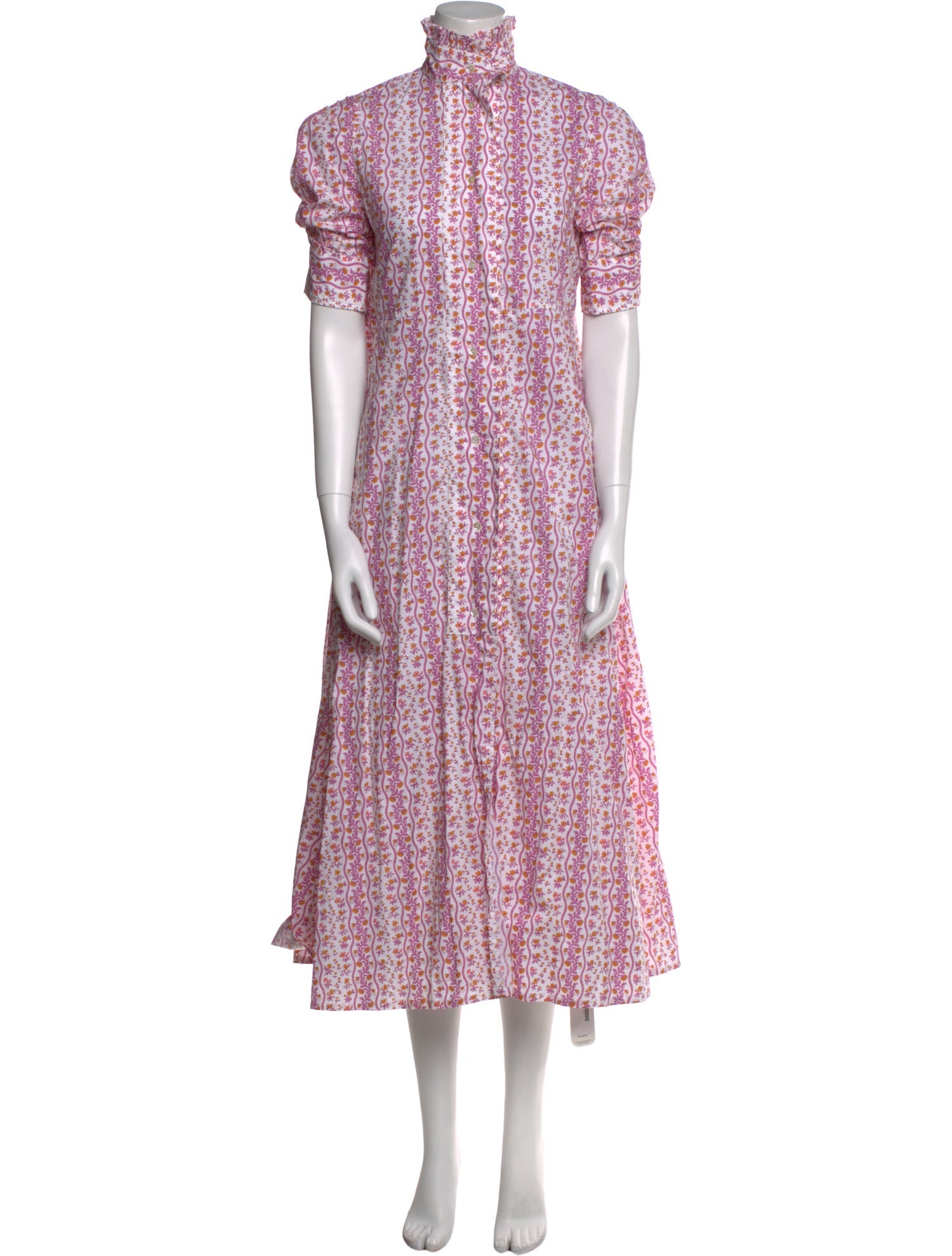 Thierry Colson Floral Print Midi Length Dress