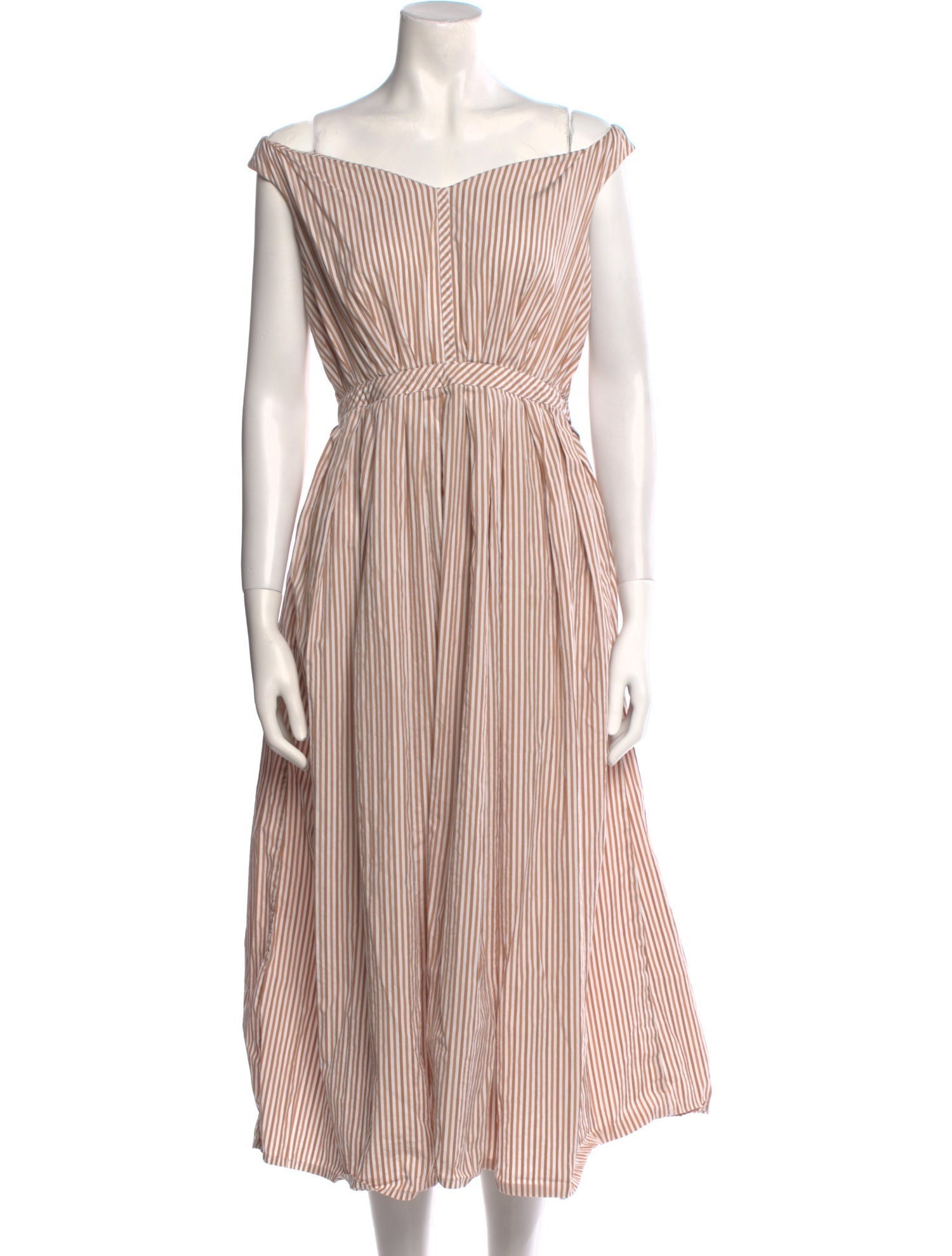 Thierry Colson Off-The-Shoulder Midi Length Dress