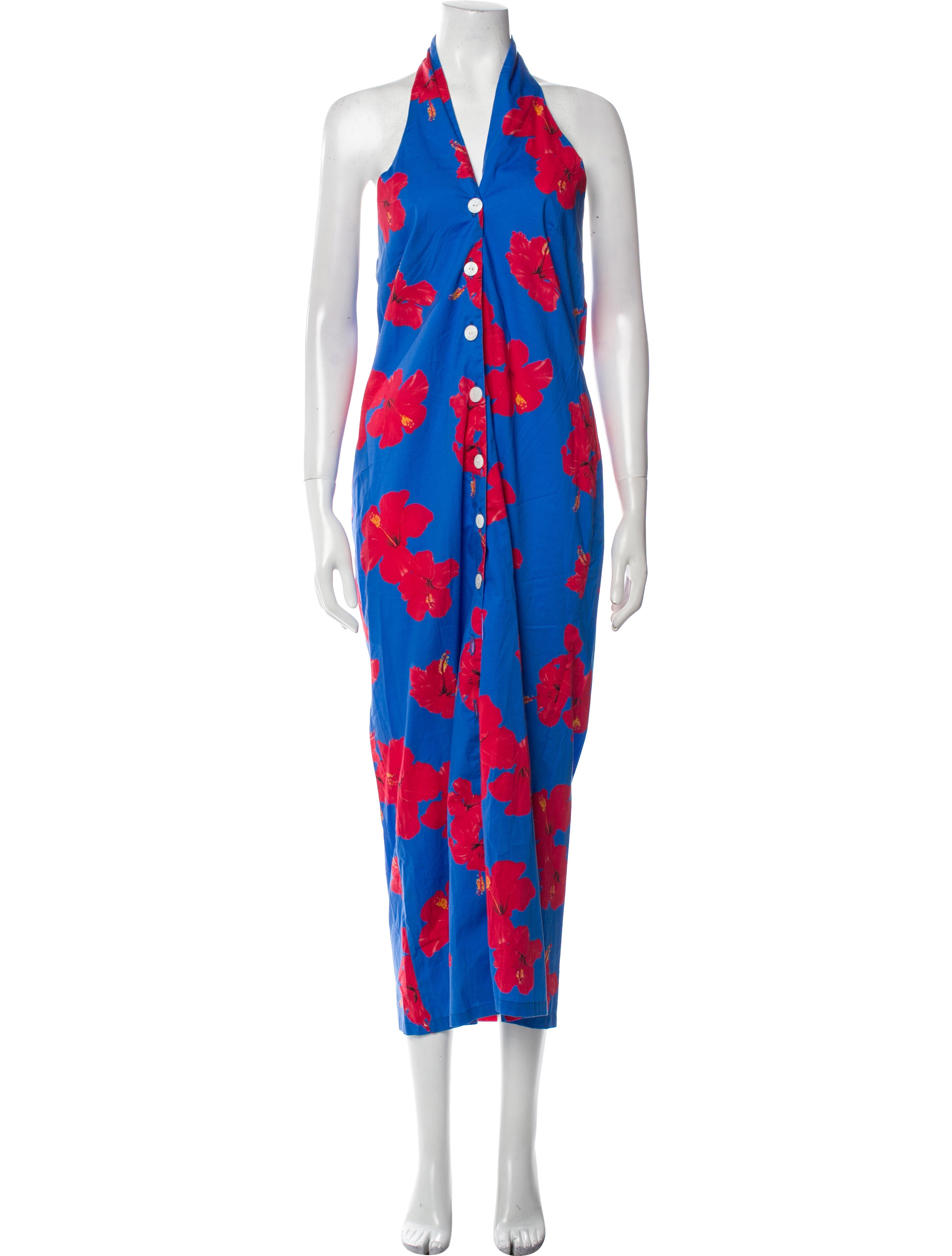 THE LULO PROJECT Floral Print Long Dress