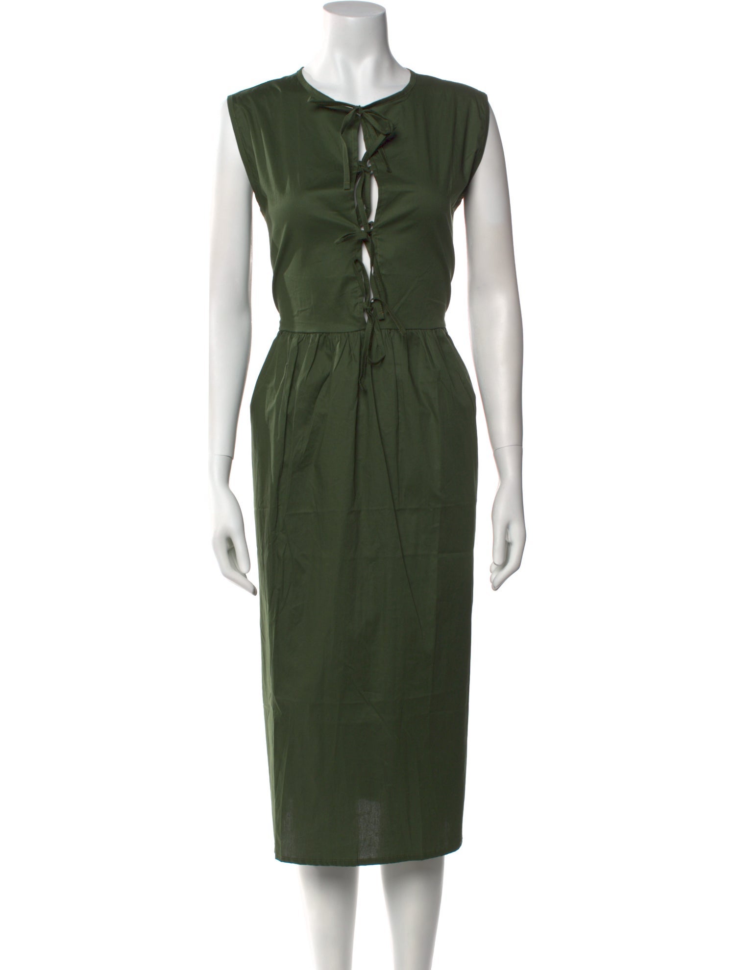 THE LULO PROJECT Tie Neck Midi Length Dress w/ Tags
