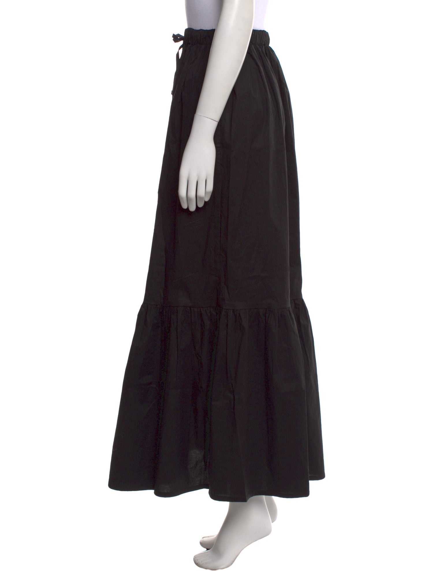 THE LULO PROJECT Pleated Accents Midi Length Skirt