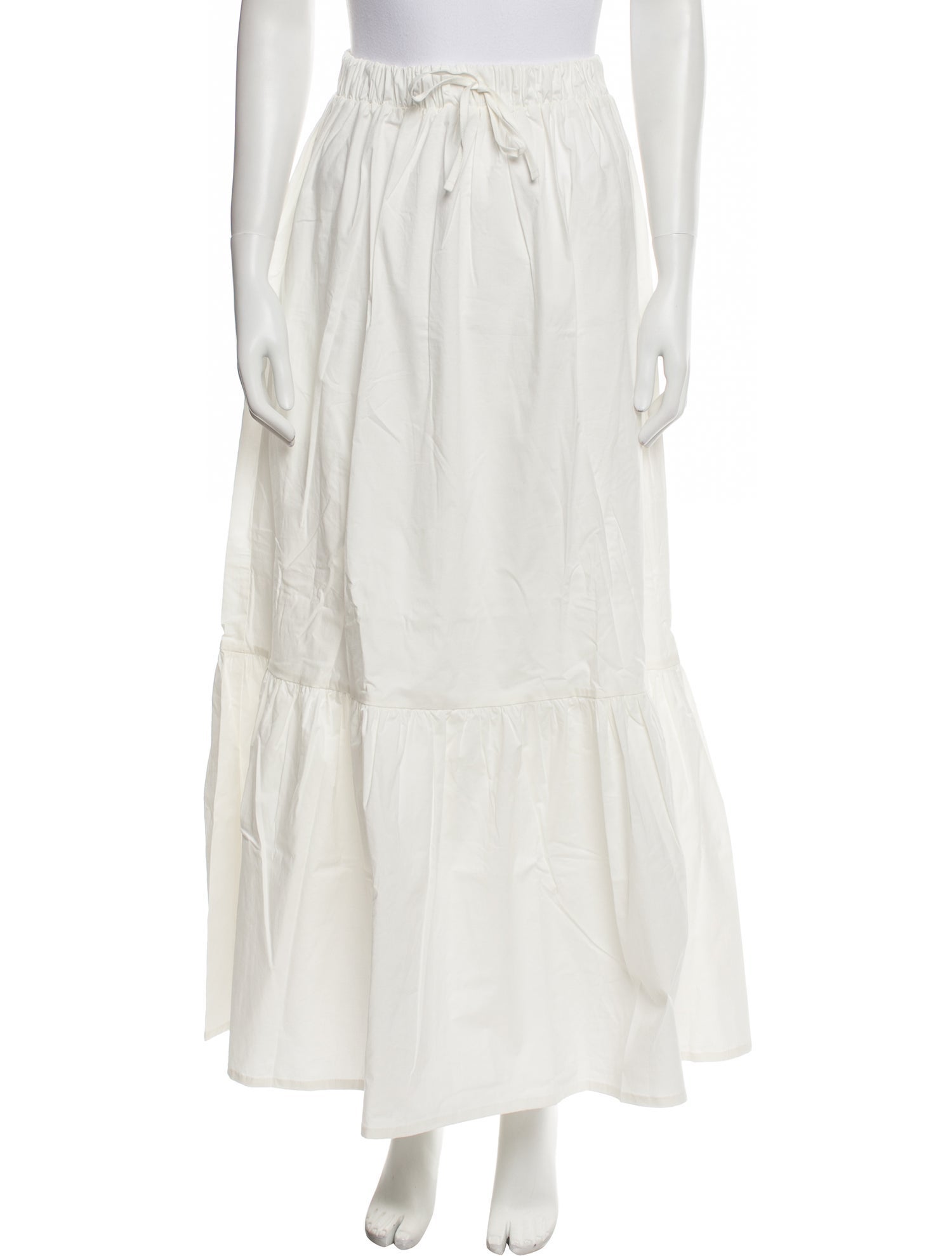 THE LULO PROJECT Pleated Accents Midi Length Skirt