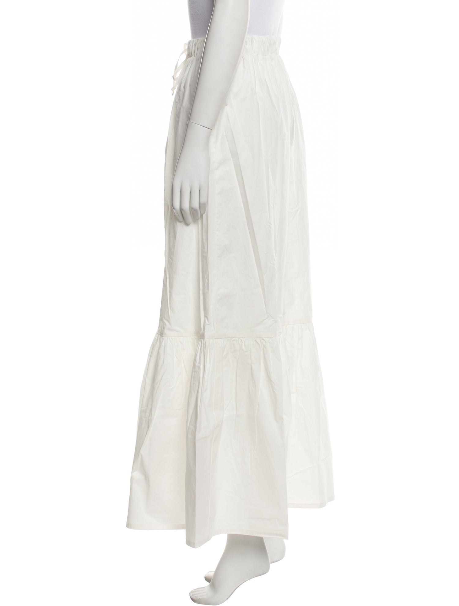 THE LULO PROJECT Pleated Accents Midi Length Skirt