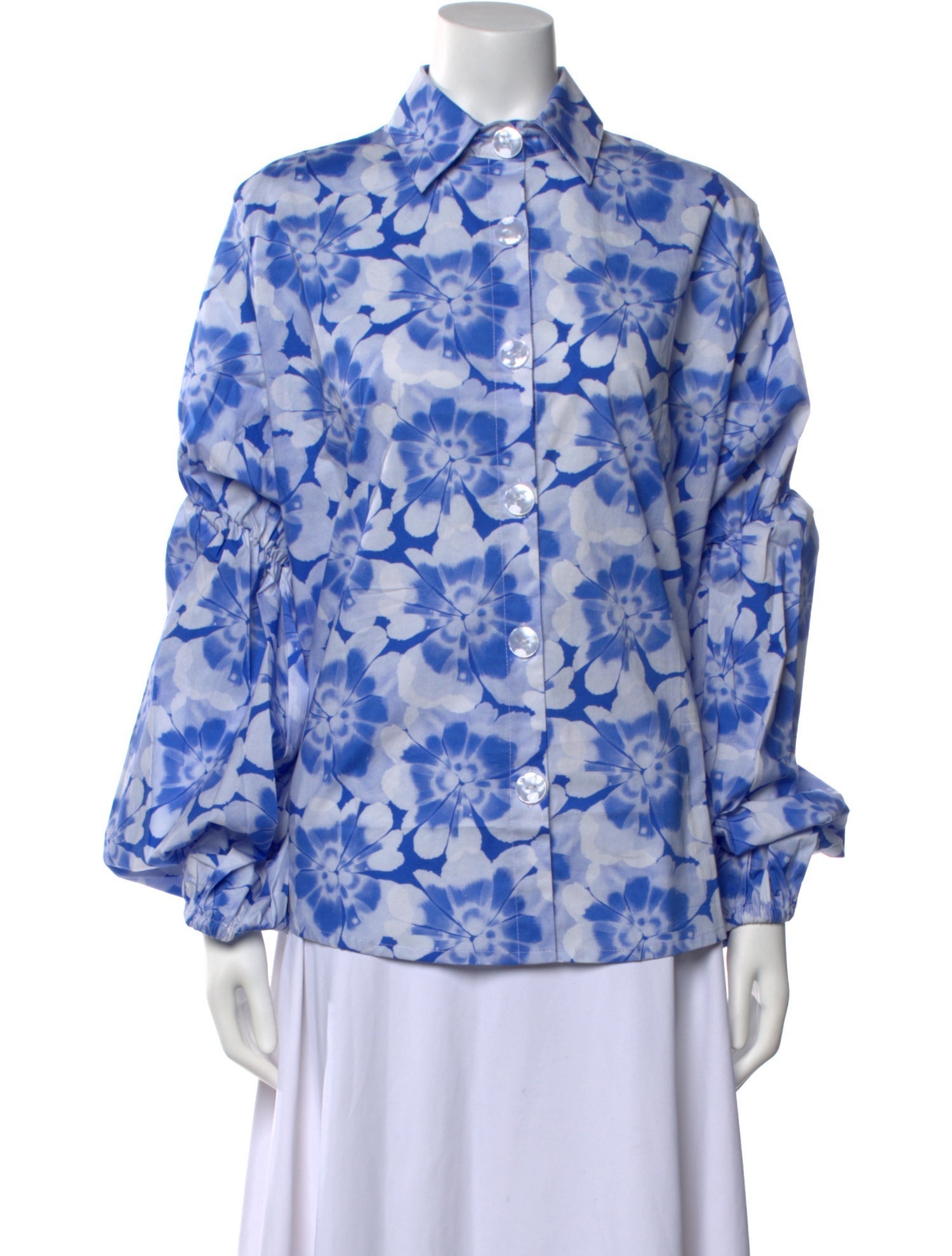 THE LULO PROJECT Floral Print Long Sleeve Button-Up Top w/ Tags