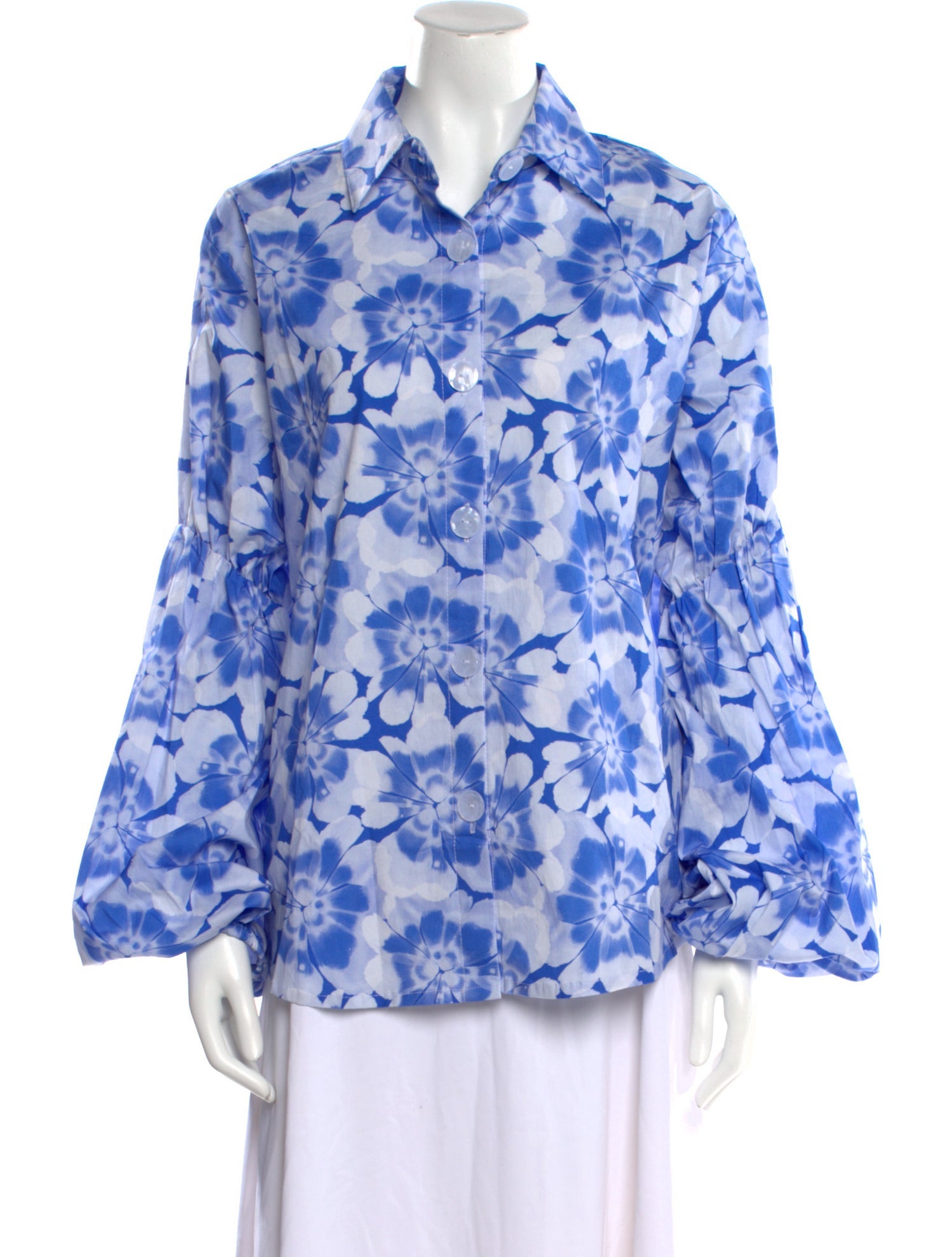 THE LULO PROJECT Printed Long Sleeve Button-Up Top w/ Tags