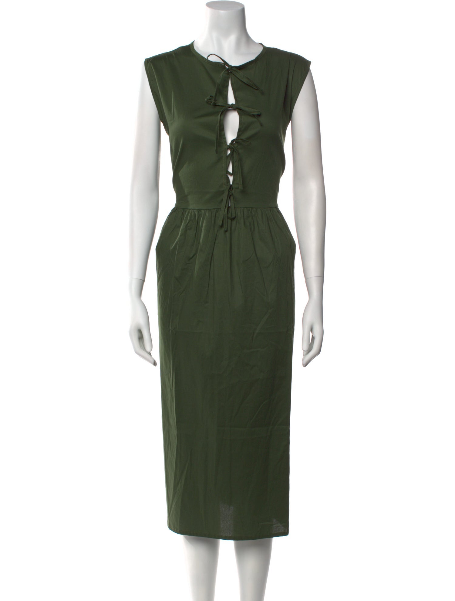 THE LULO PROJECT Tie Neck Midi Length Dress w/ Tags