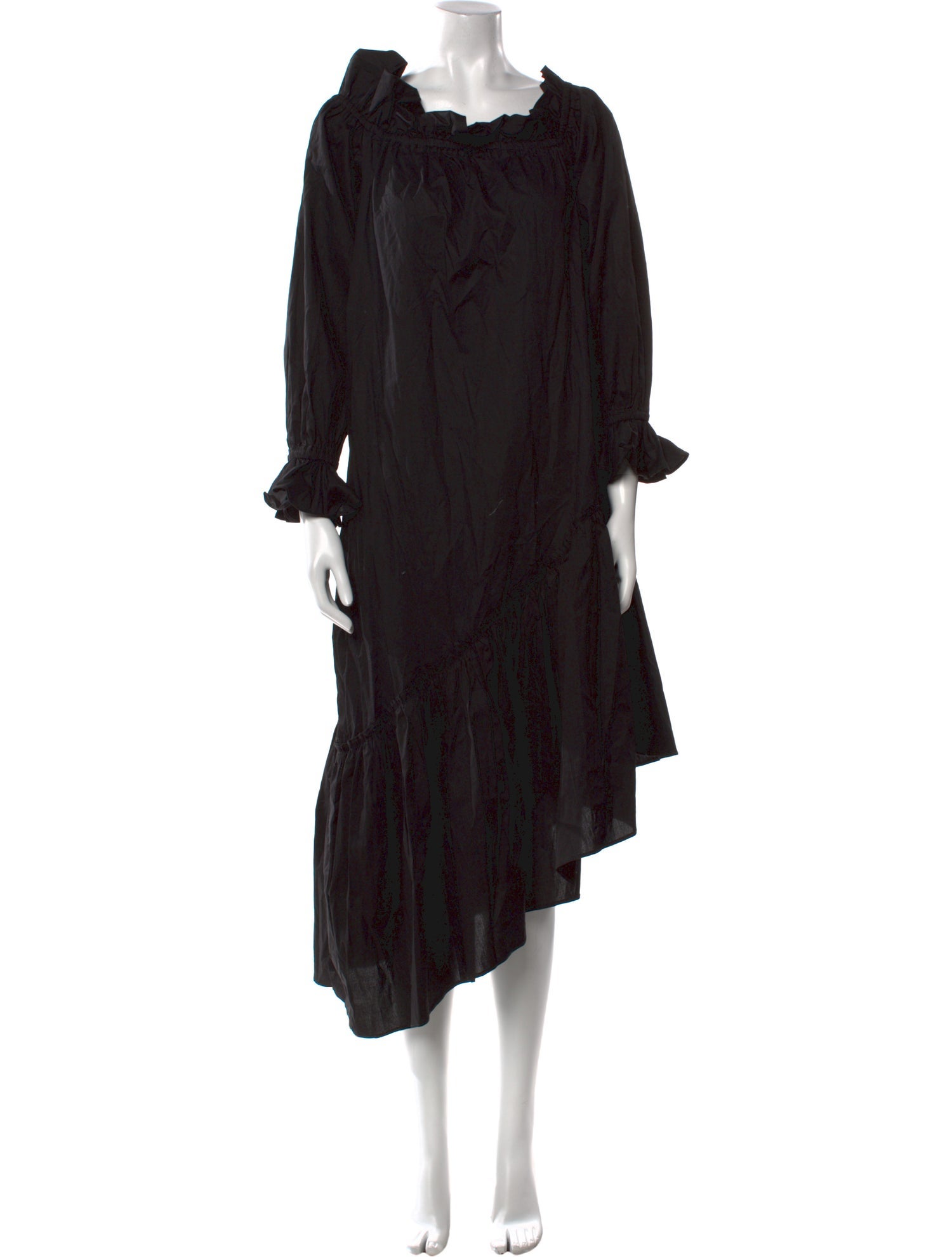 THE LULO PROJECT Cowl Neck Midi Length Dress