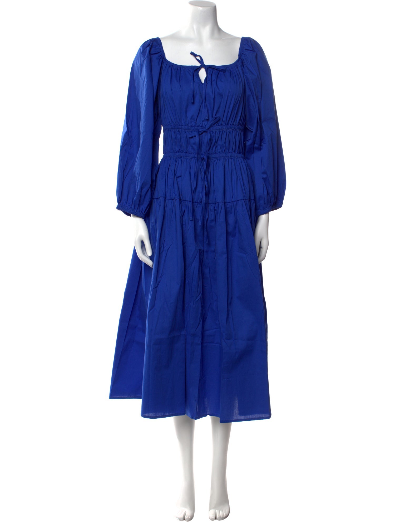 THE LULO PROJECT Square Neckline Midi Length Dress