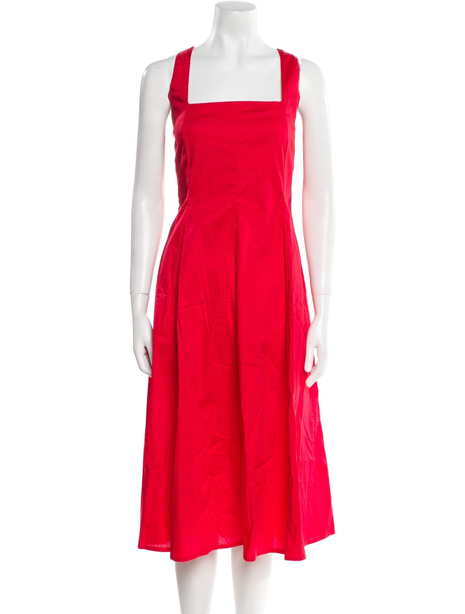 THE LULO PROJECT Square Neckline Midi Length Dress