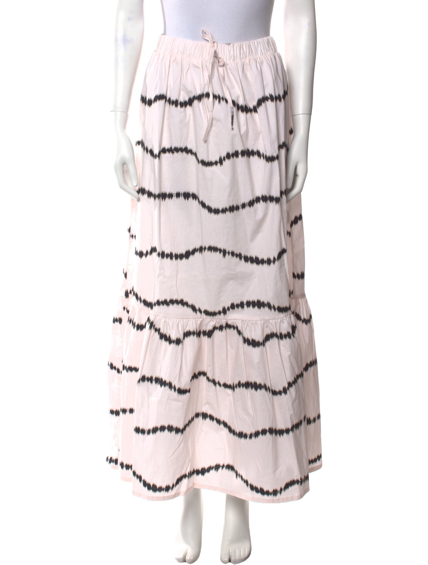THE LULO PROJECT Striped Long Skirt