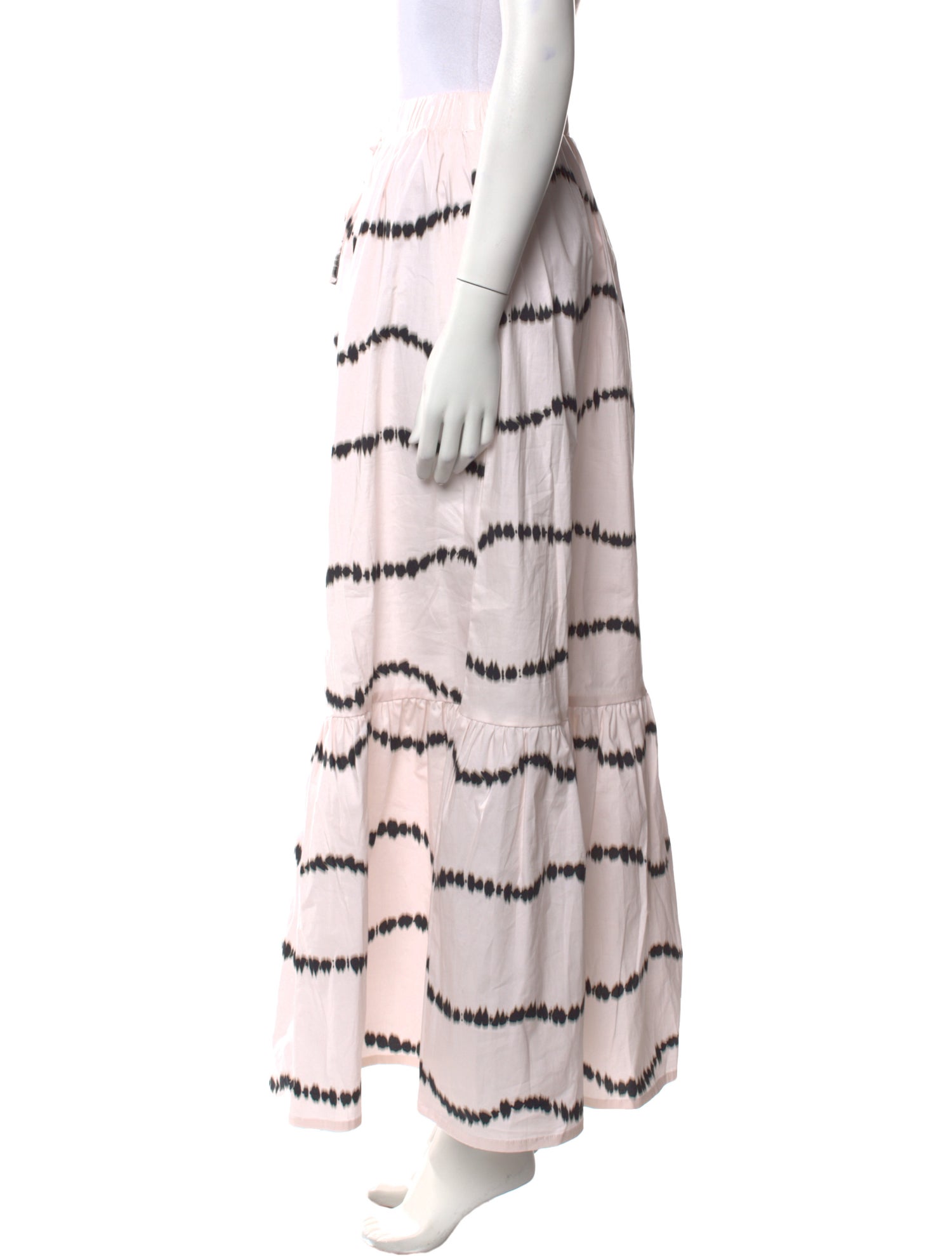 THE LULO PROJECT Striped Long Skirt