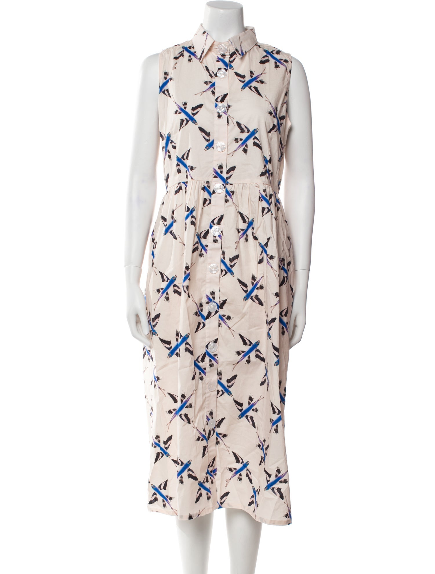 THE LULO PROJECT Printed Midi Length Dress