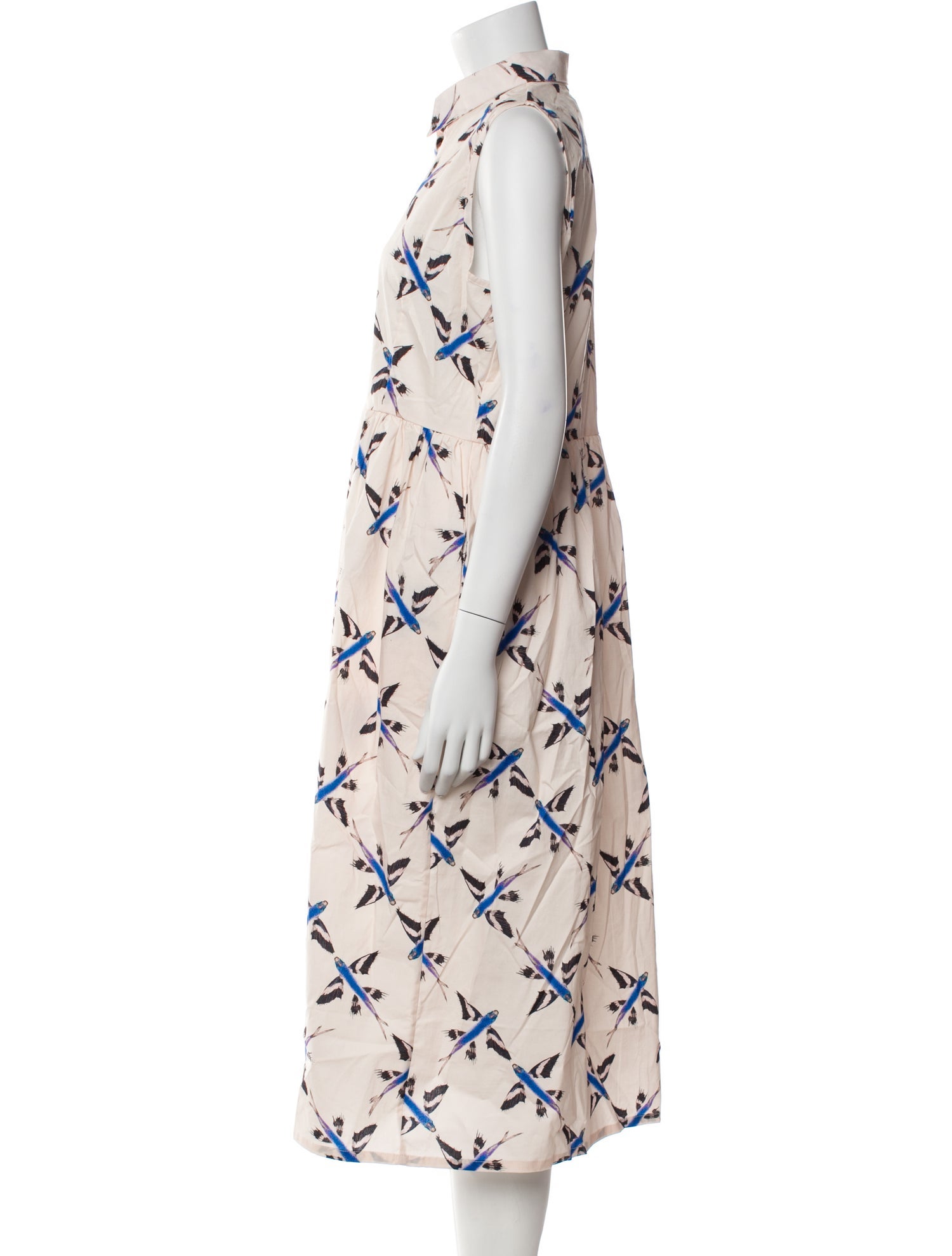 THE LULO PROJECT Printed Midi Length Dress