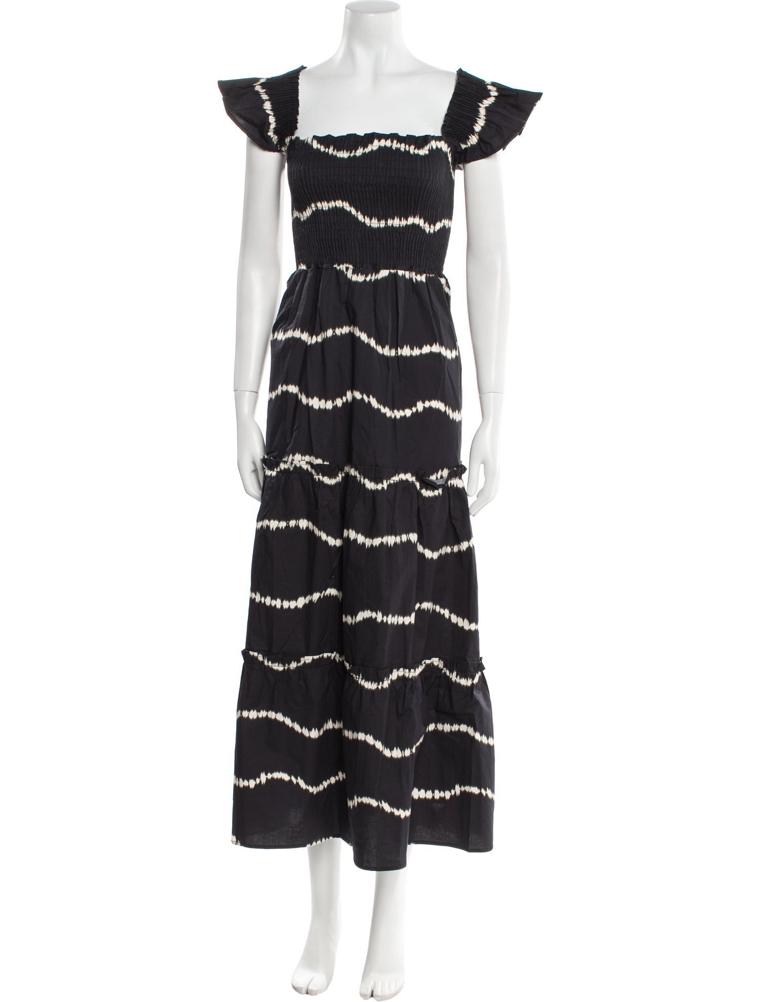 THE LULO PROJECT Tie-Dye Print Long Dress