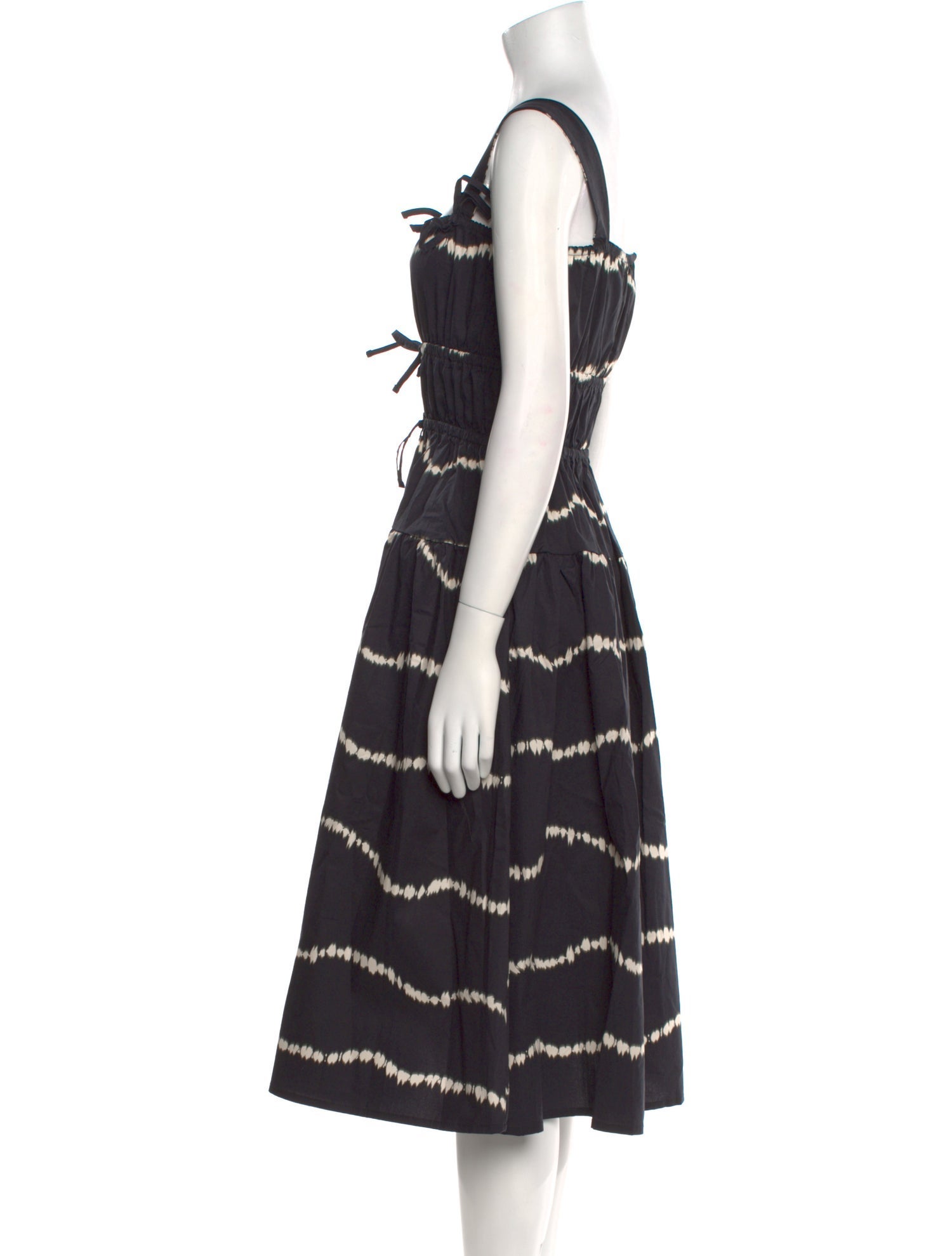 THE LULO PROJECT Striped Midi Length Dress