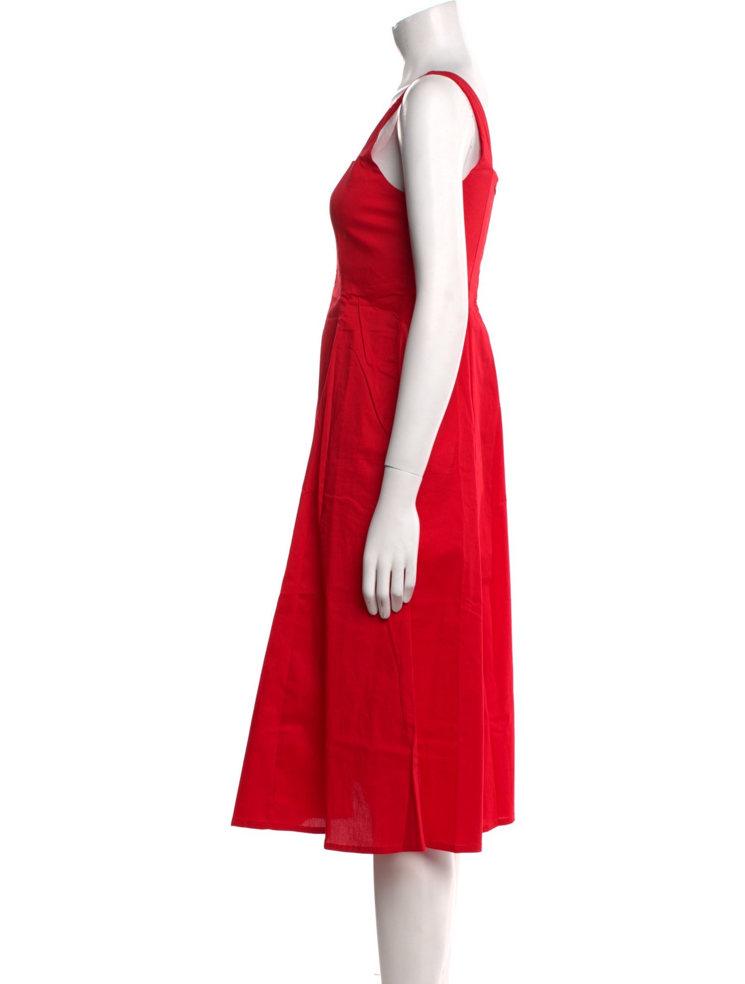 THE LULO PROJECT Square Neckline Midi Length Dress