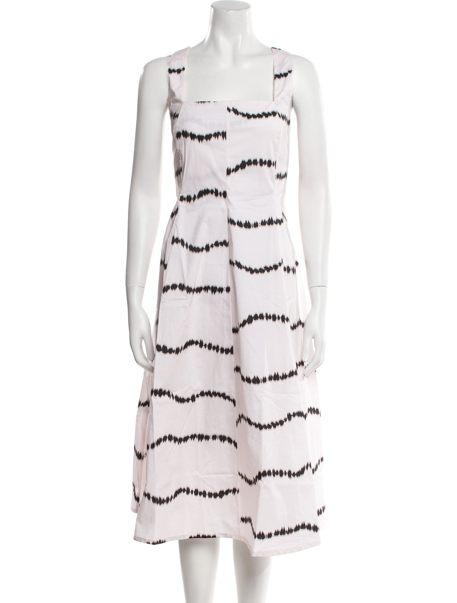 THE LULO PROJECT Tie-Dye Print Midi Length Dress