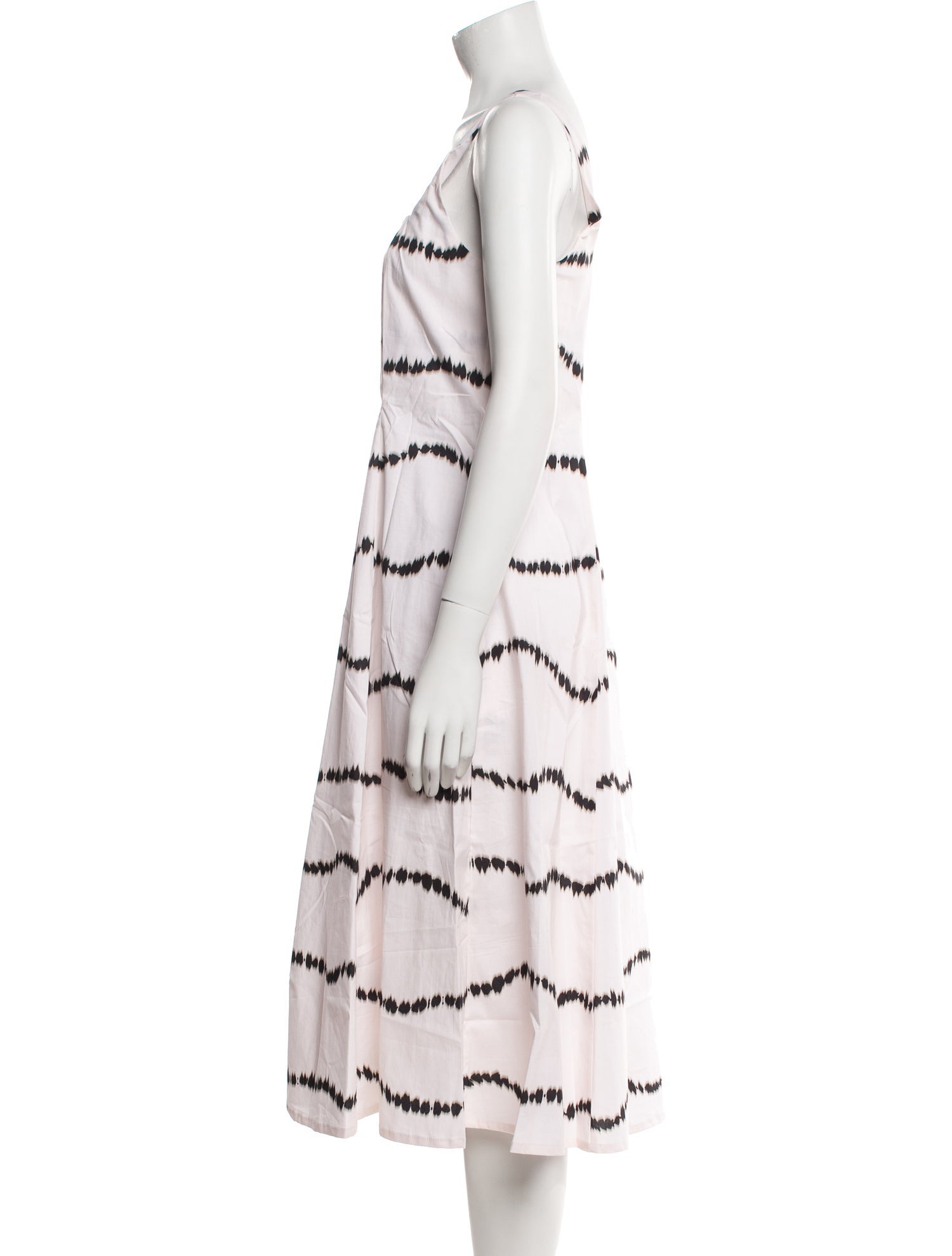 THE LULO PROJECT Tie-Dye Print Midi Length Dress