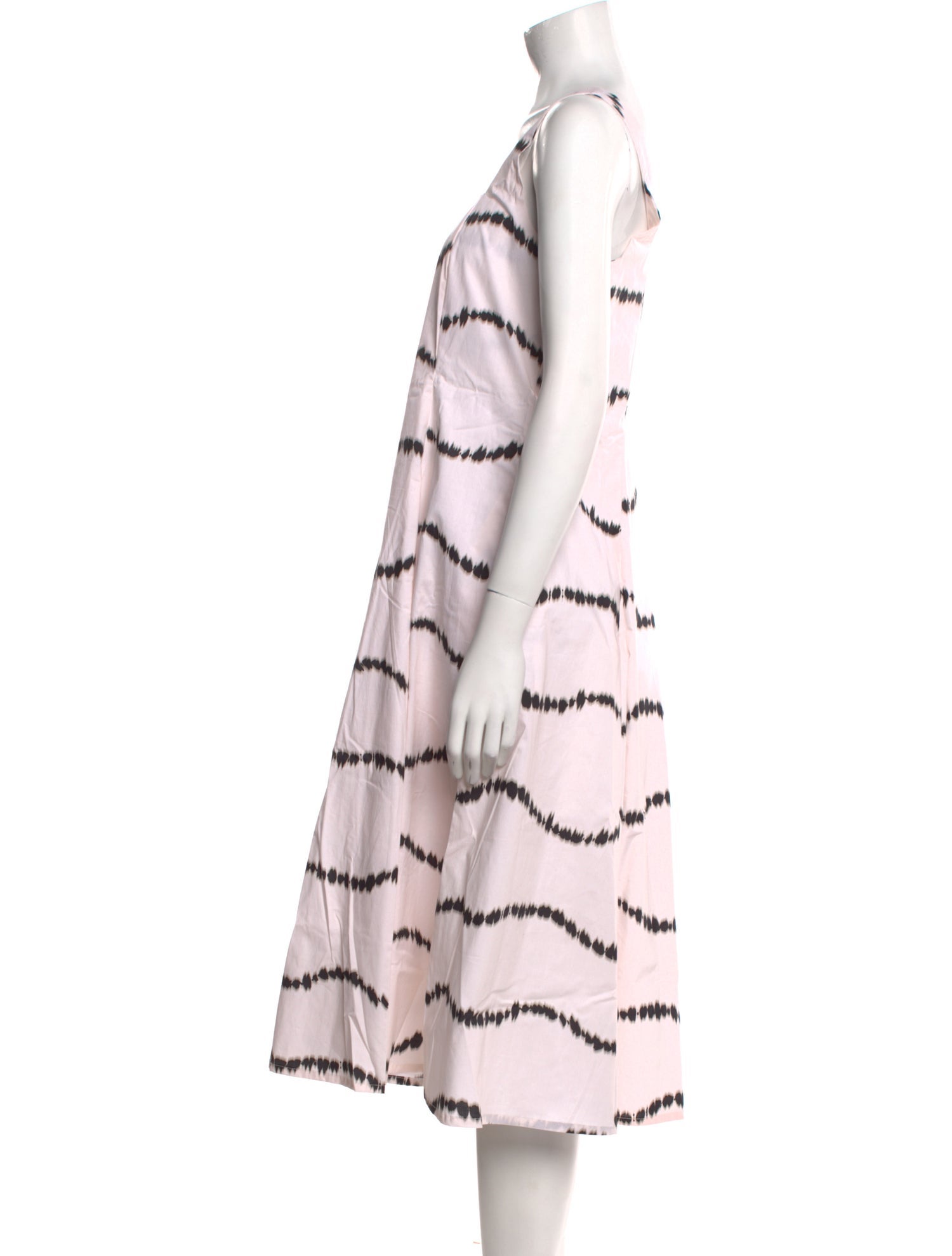 THE LULO PROJECT Tie-Dye Print Midi Length Dress