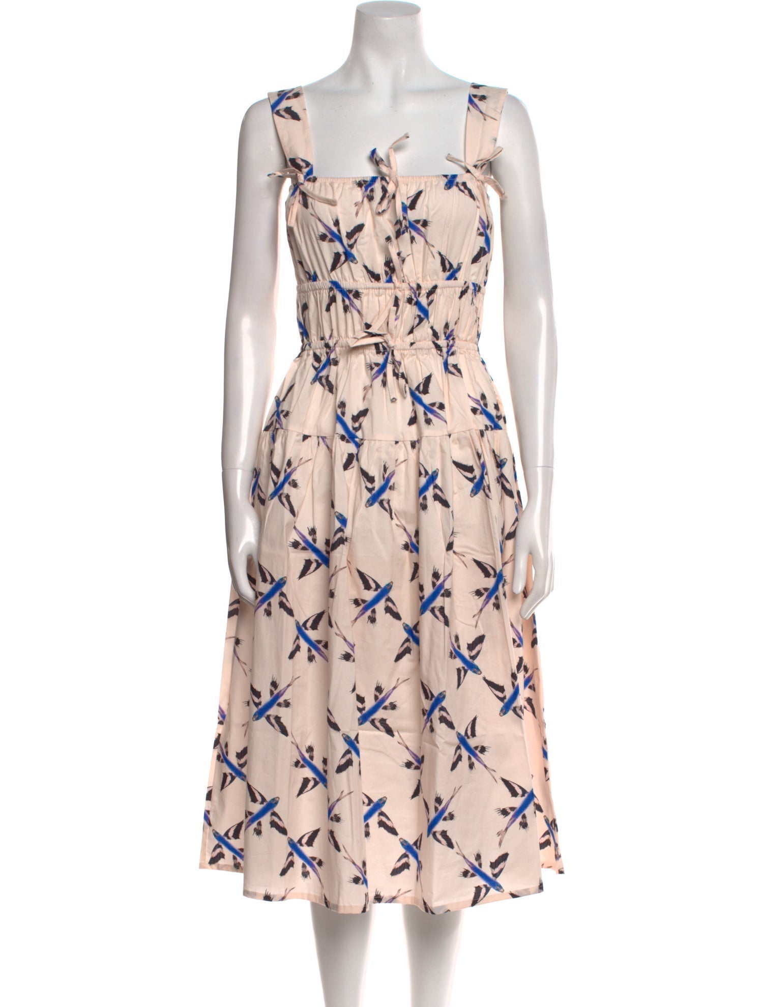THE LULO PROJECT Printed Midi Length Dress