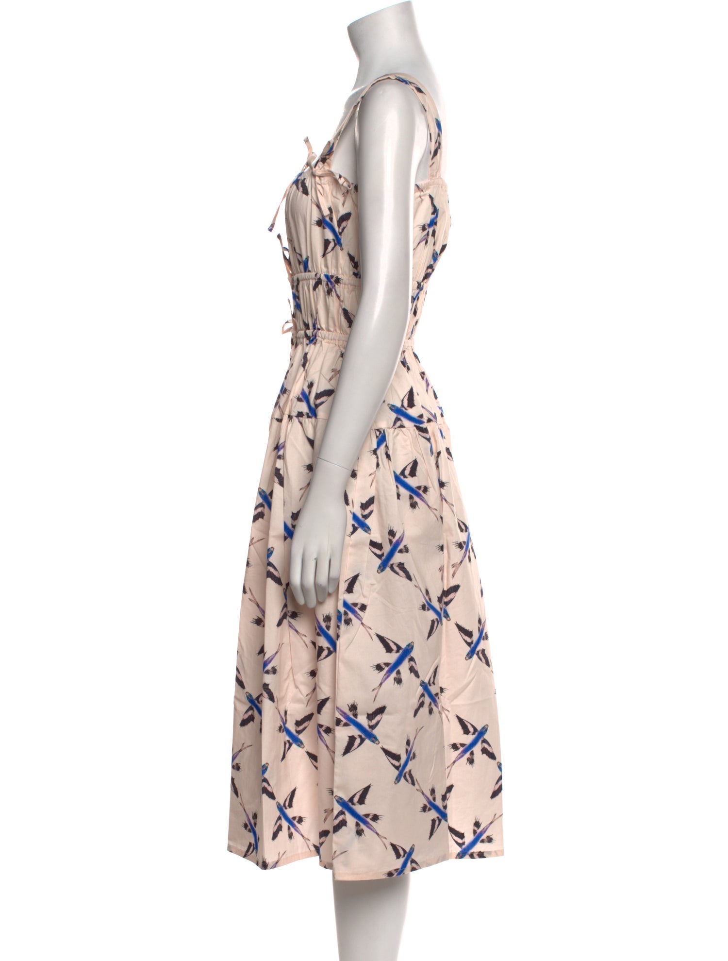 THE LULO PROJECT Printed Midi Length Dress