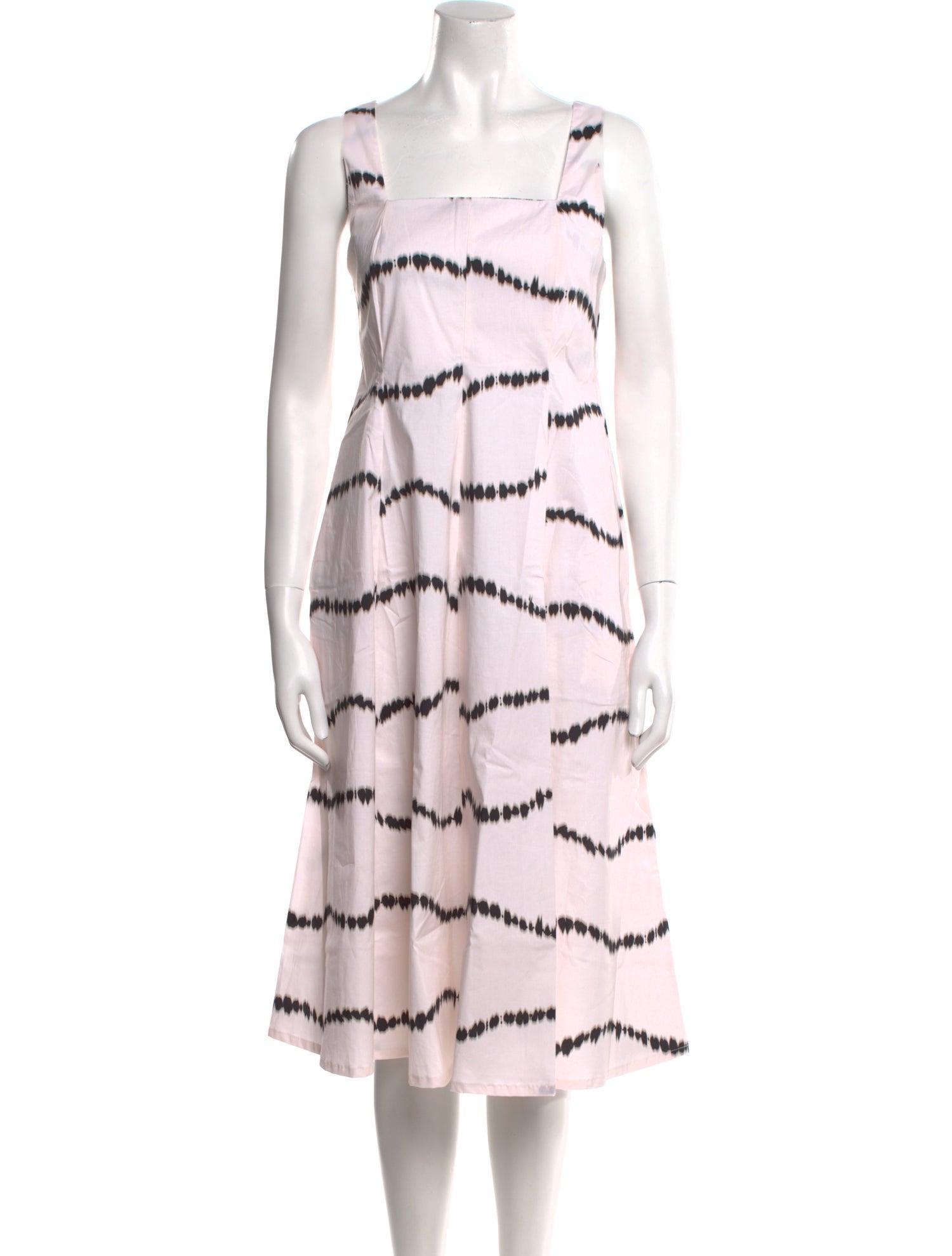 THE LULO PROJECT Tie-Dye Print Midi Length Dress
