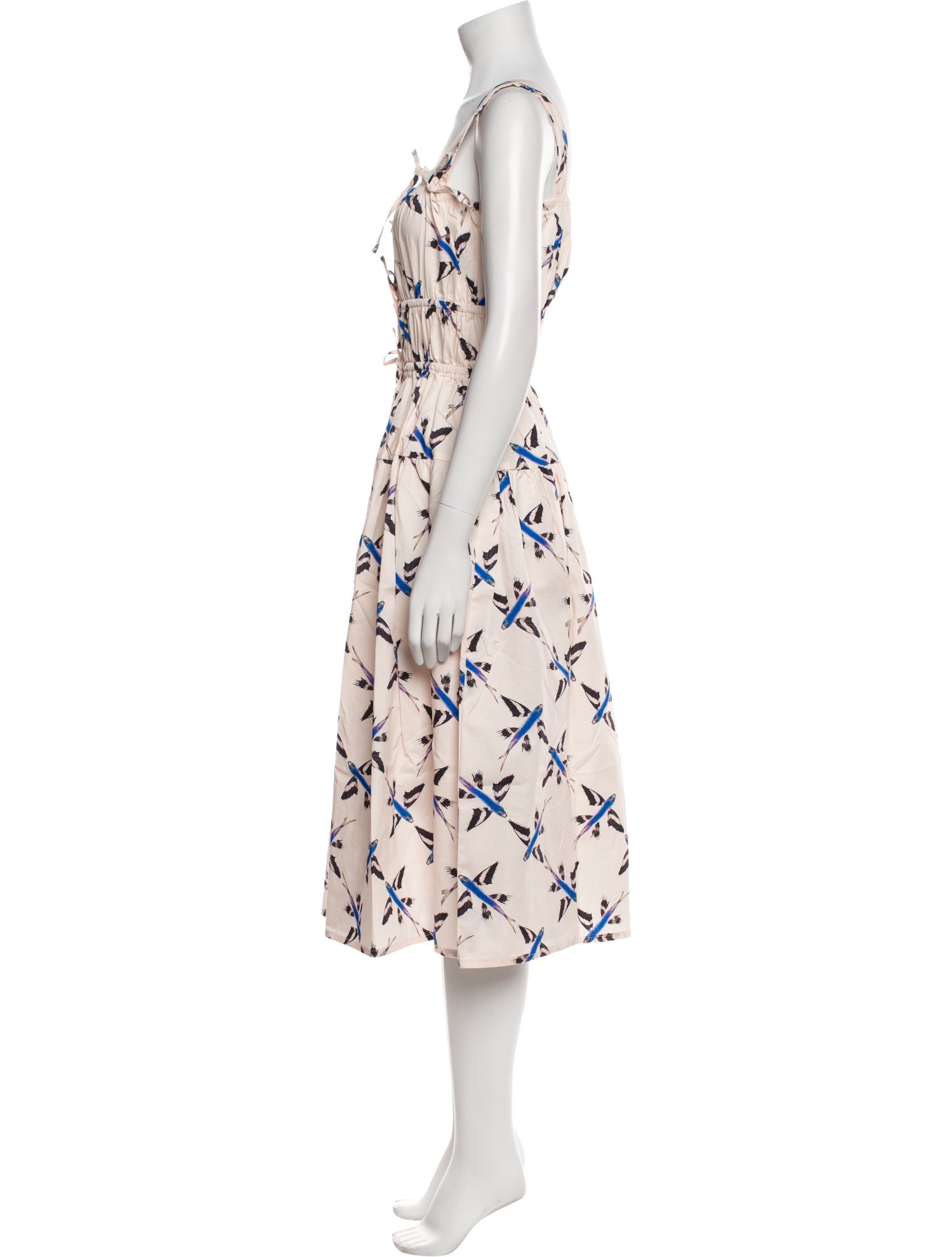 THE LULO PROJECT Floral Print Midi Length Dress