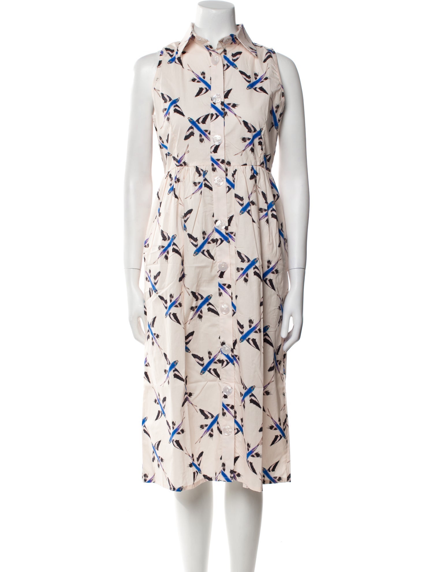 THE LULO PROJECT Floral Print Midi Length Dress