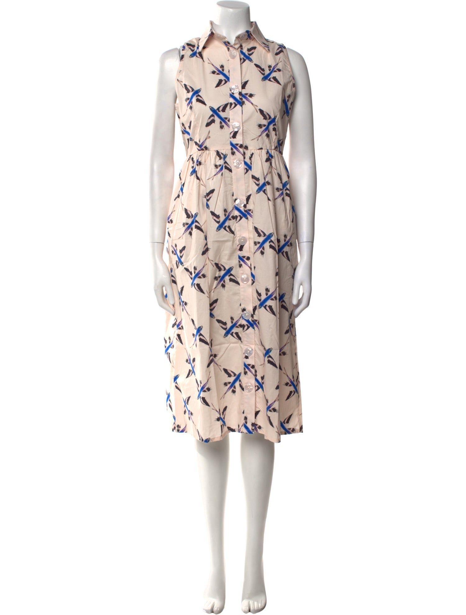 THE LULO PROJECT Floral Print Midi Length Dress