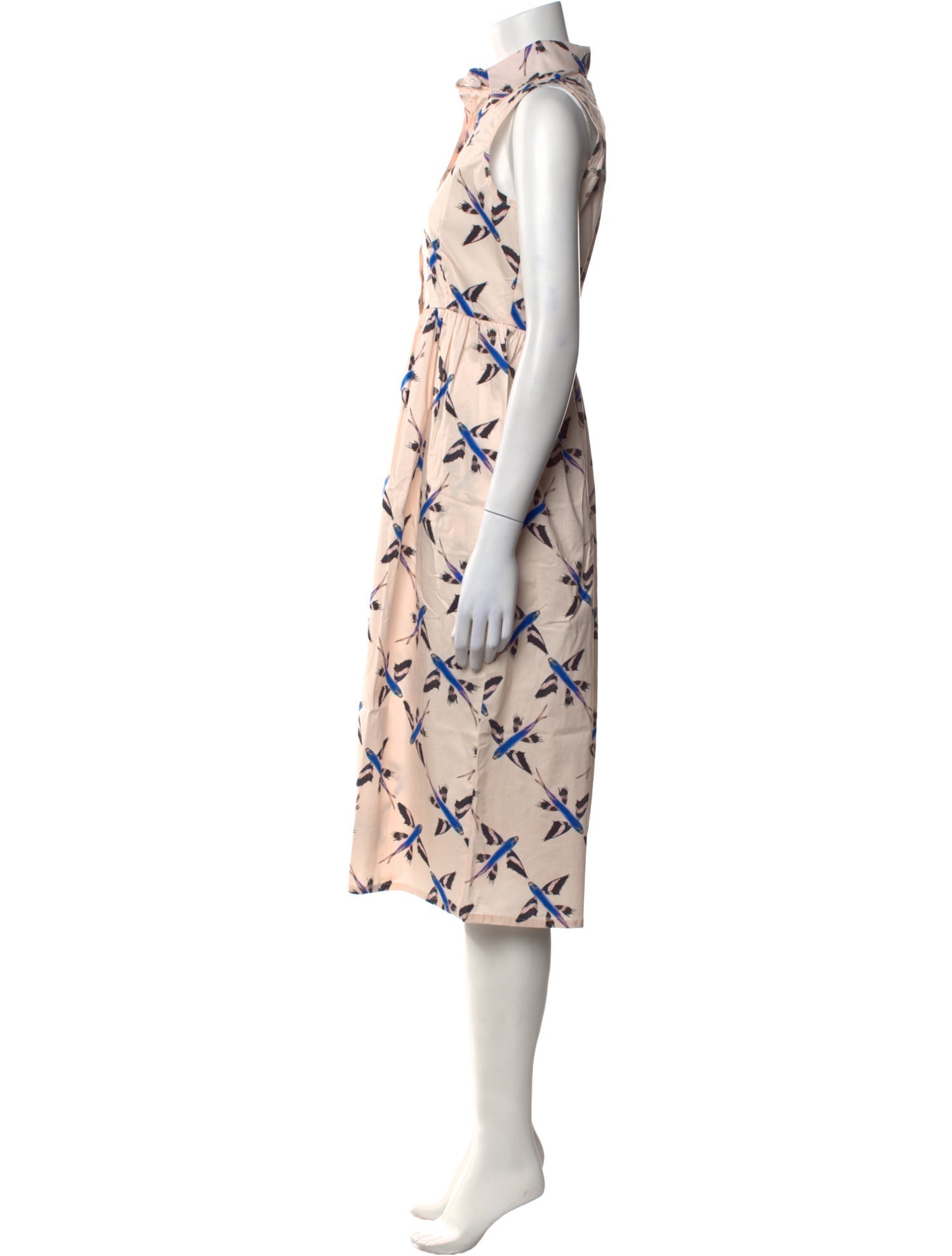 THE LULO PROJECT Floral Print Midi Length Dress