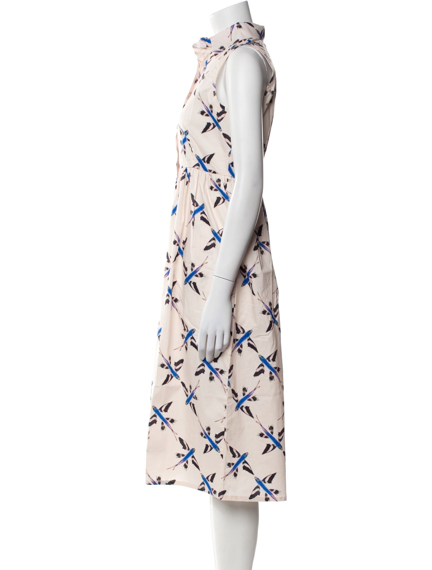 THE LULO PROJECT Floral Print Midi Length Dress