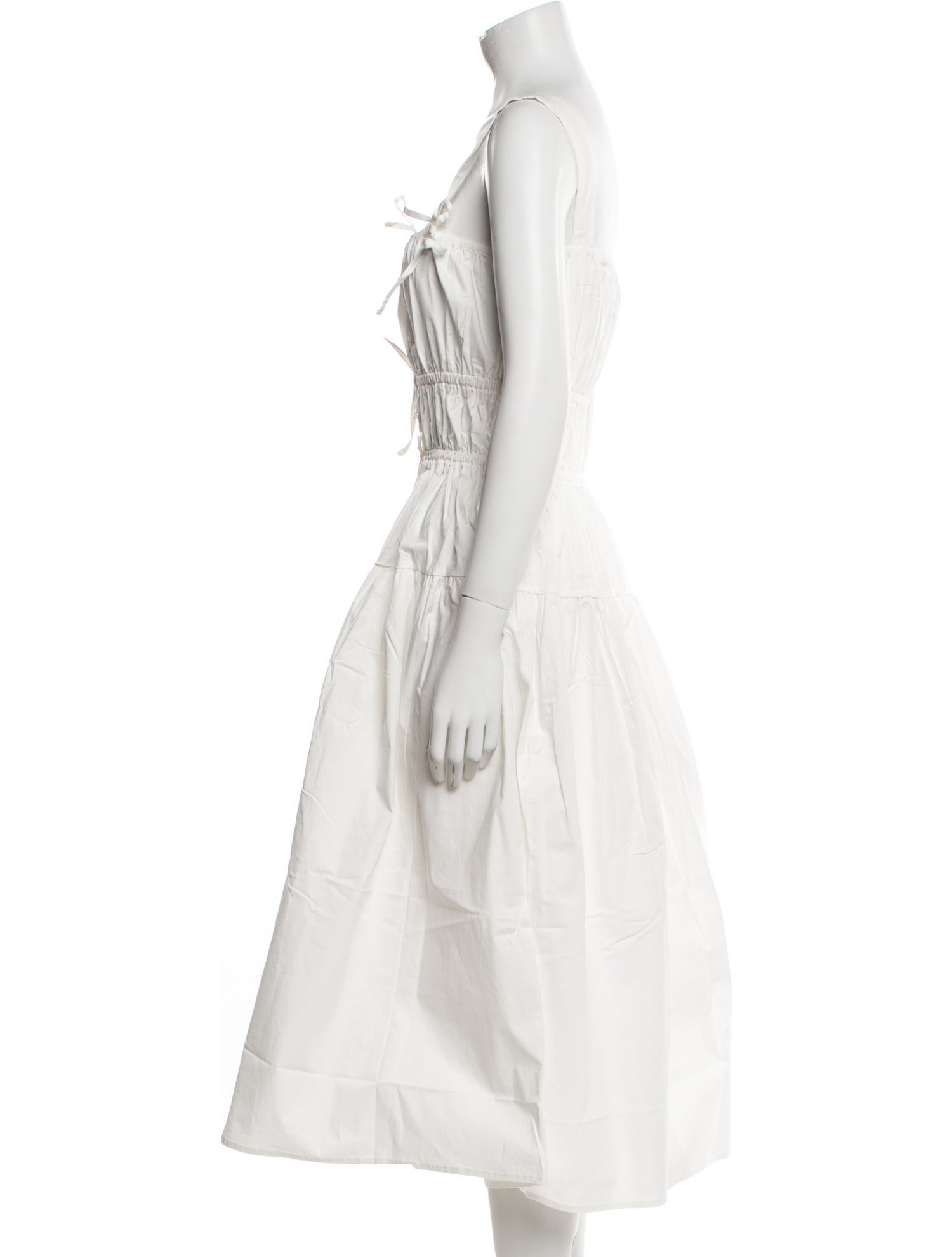 THE LULO PROJECT Square Neckline Midi Length Dress