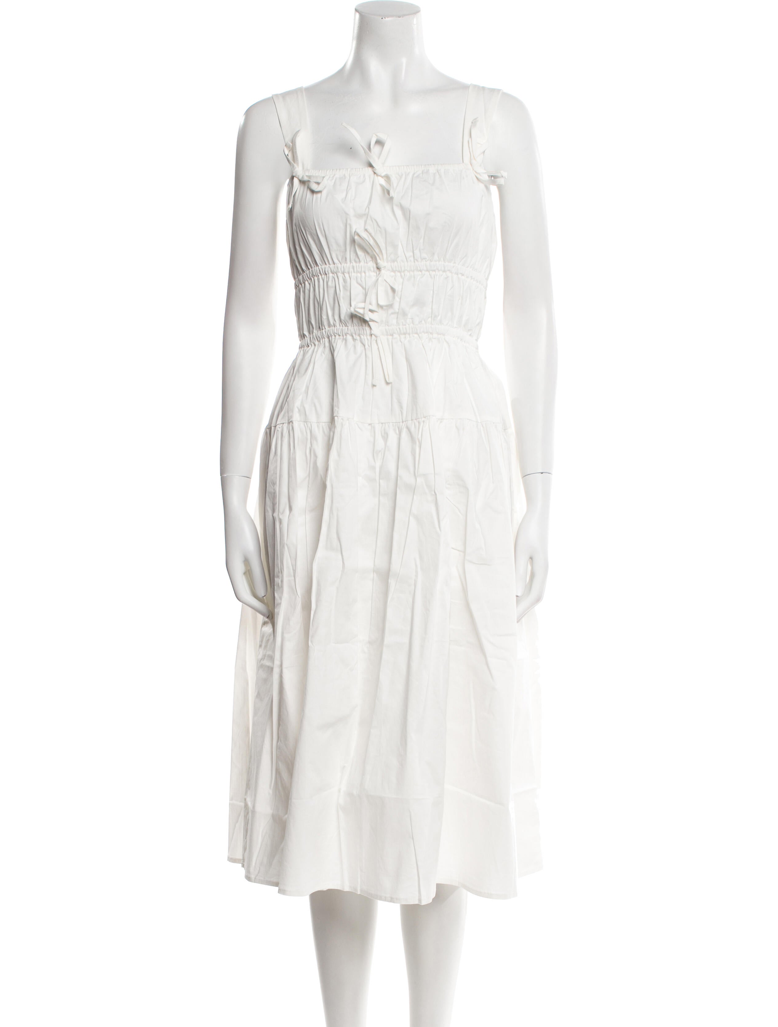 THE LULO PROJECT Square Neckline Midi Length Dress