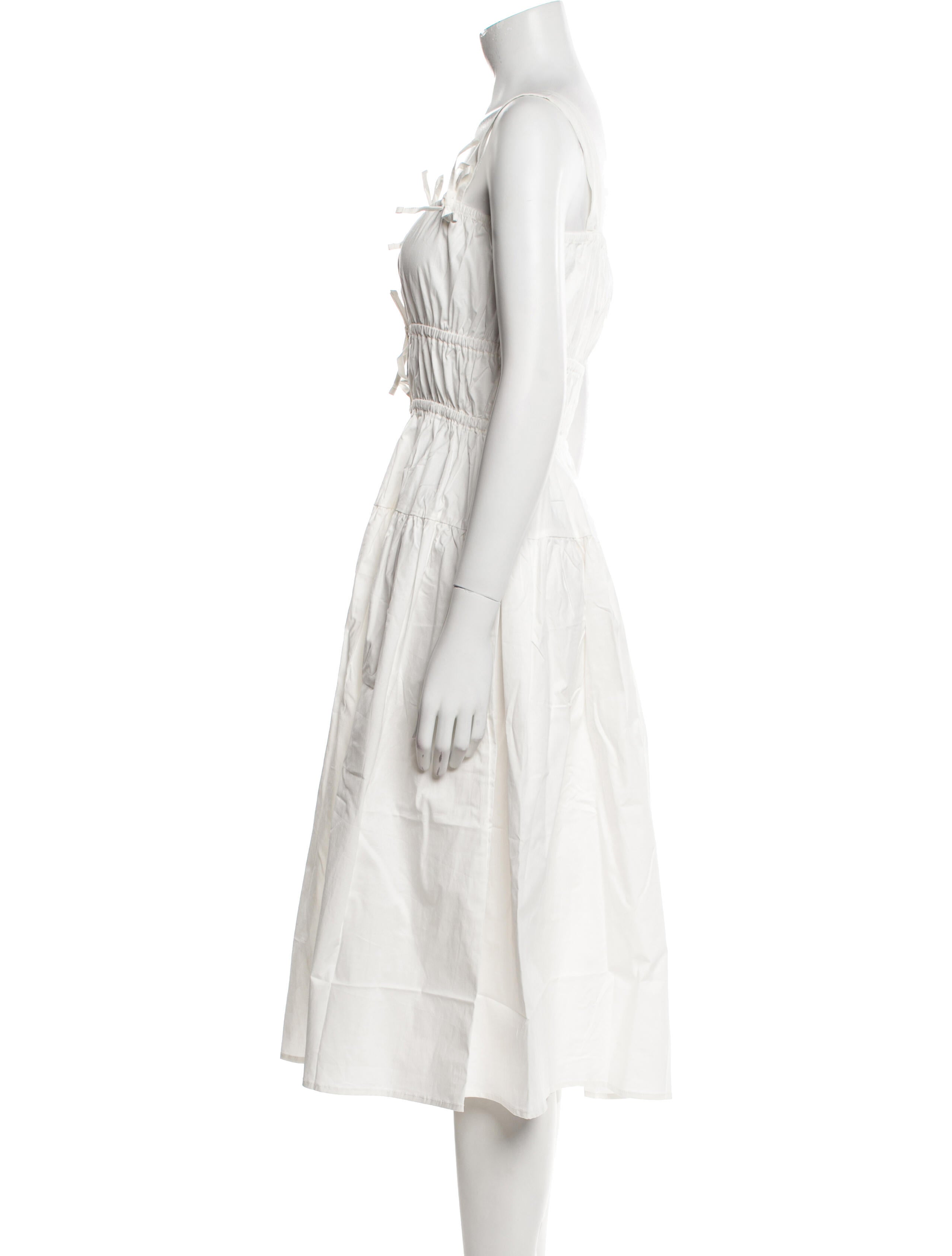 THE LULO PROJECT Square Neckline Midi Length Dress