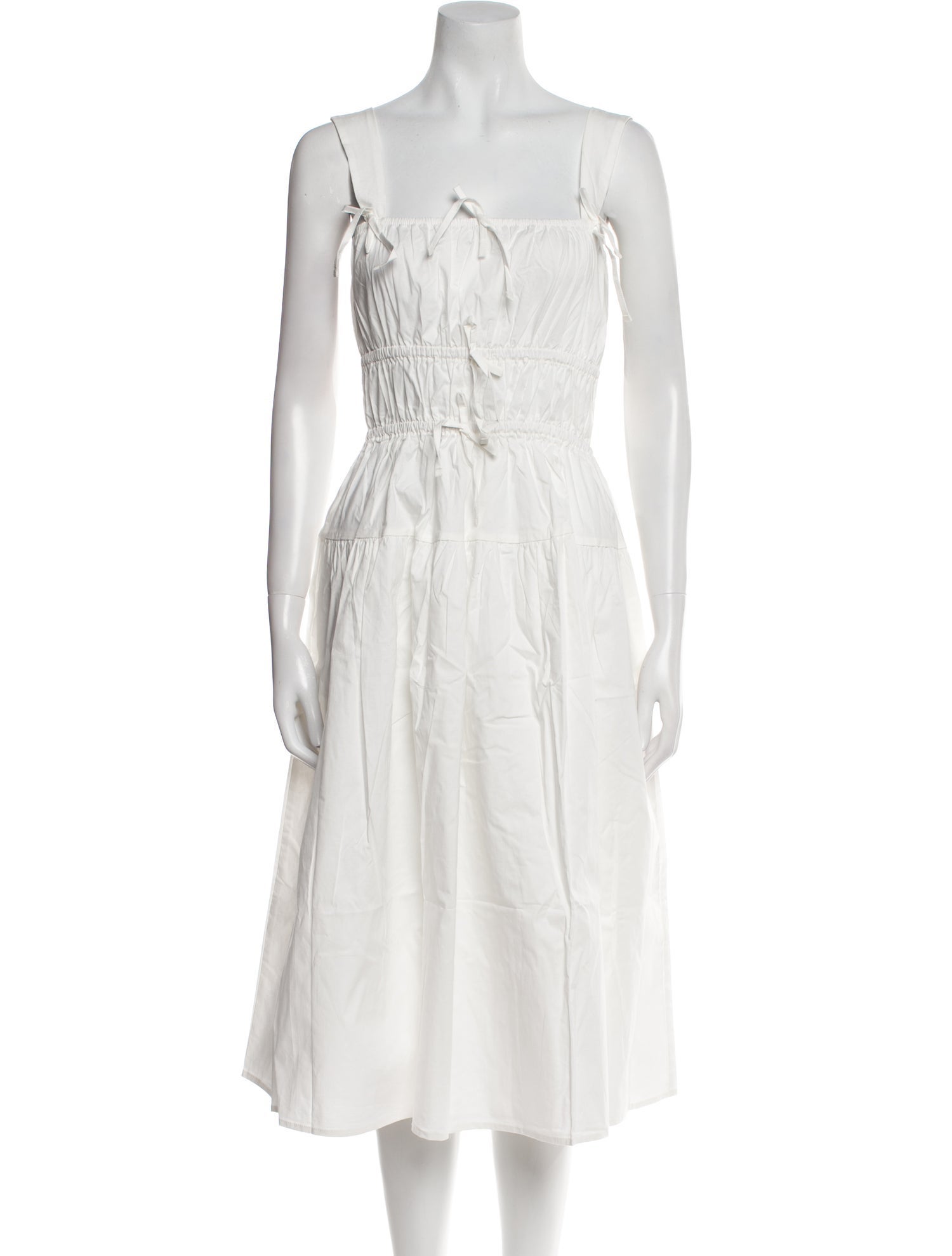 THE LULO PROJECT Square Neckline Midi Length Dress