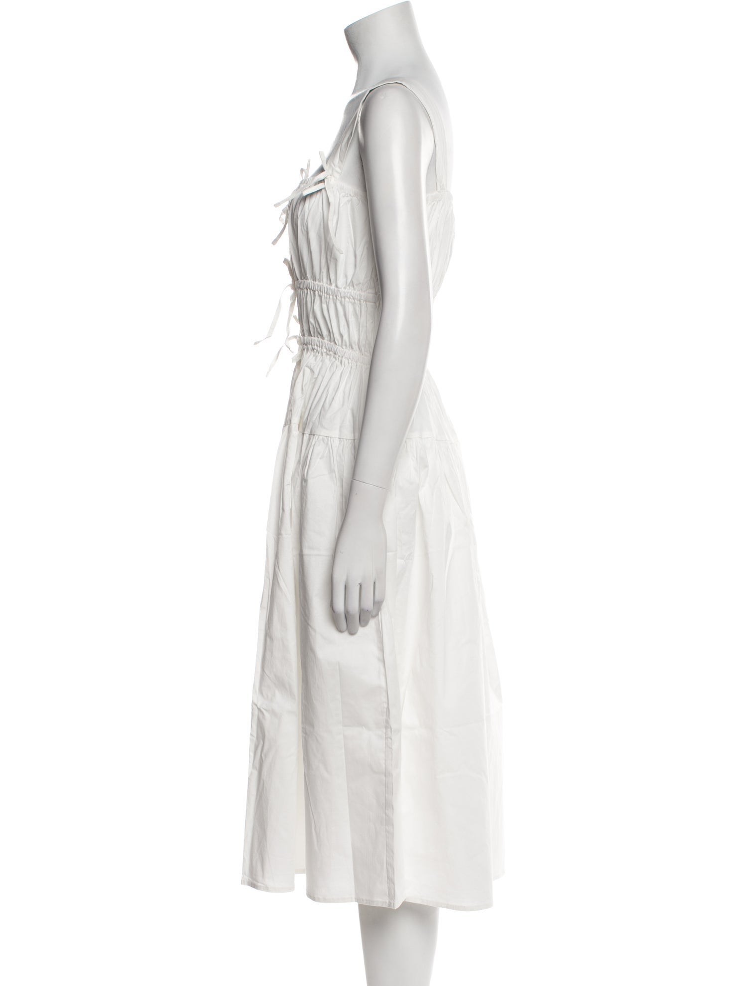 THE LULO PROJECT Square Neckline Midi Length Dress