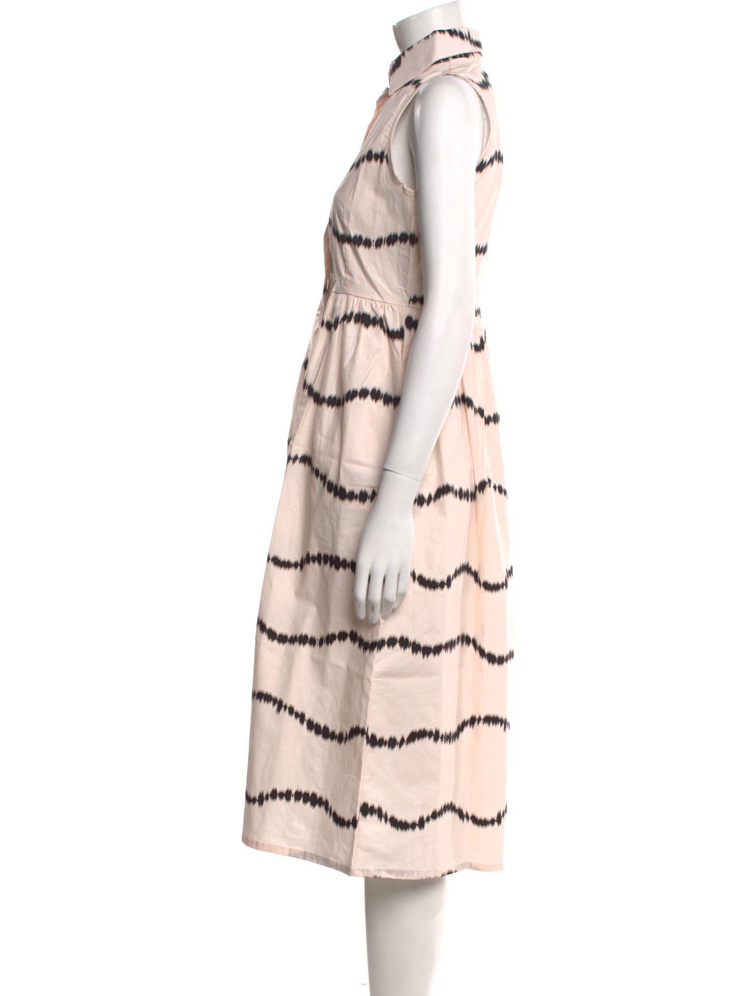 THE LULO PROJECT Tie-Dye Print Midi Length Dress