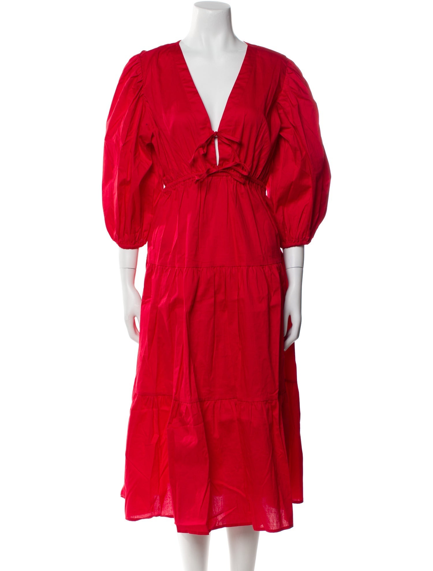 THE LULO PROJECT V-Neck Midi Length Dress