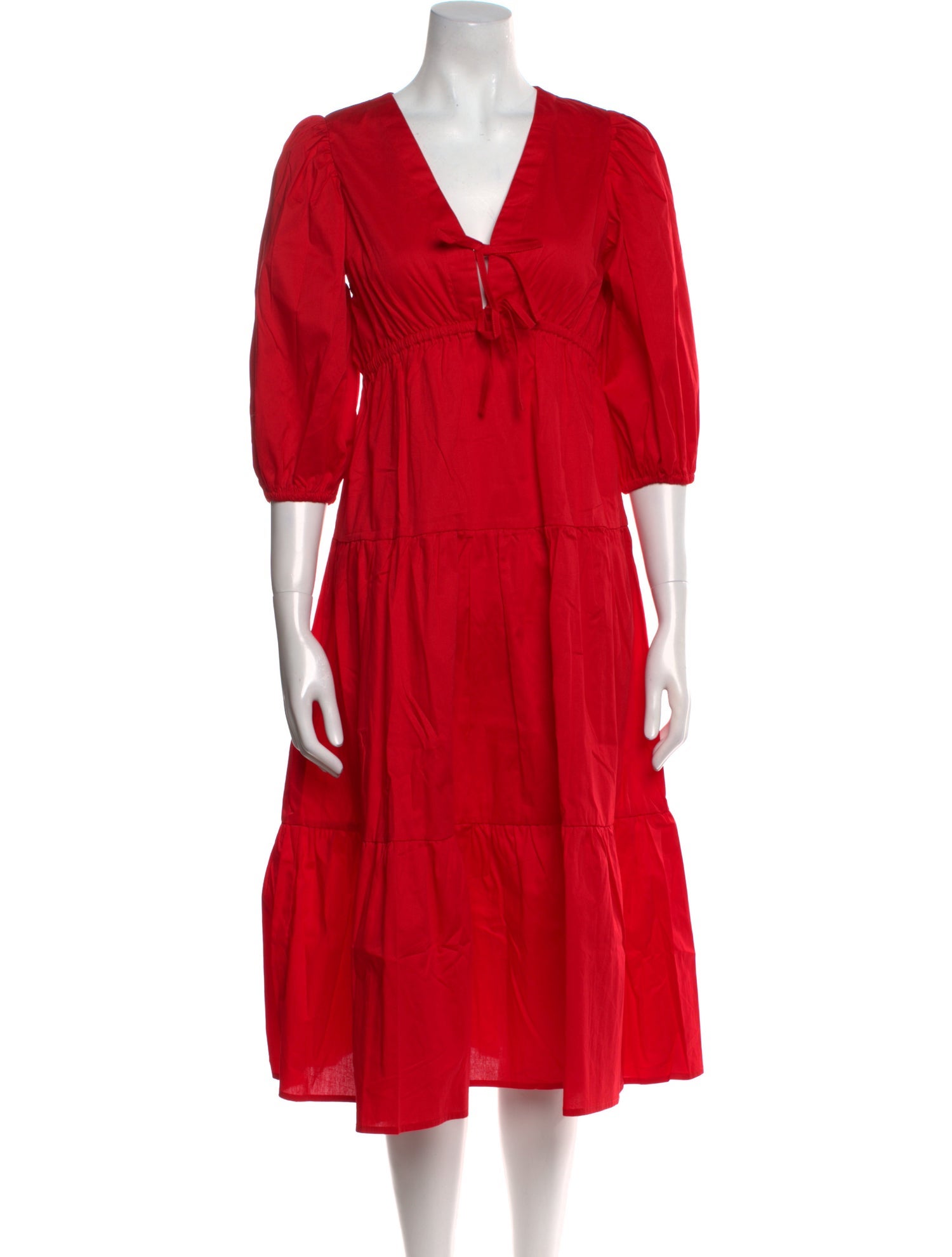 THE LULO PROJECT V-Neck Midi Length Dress