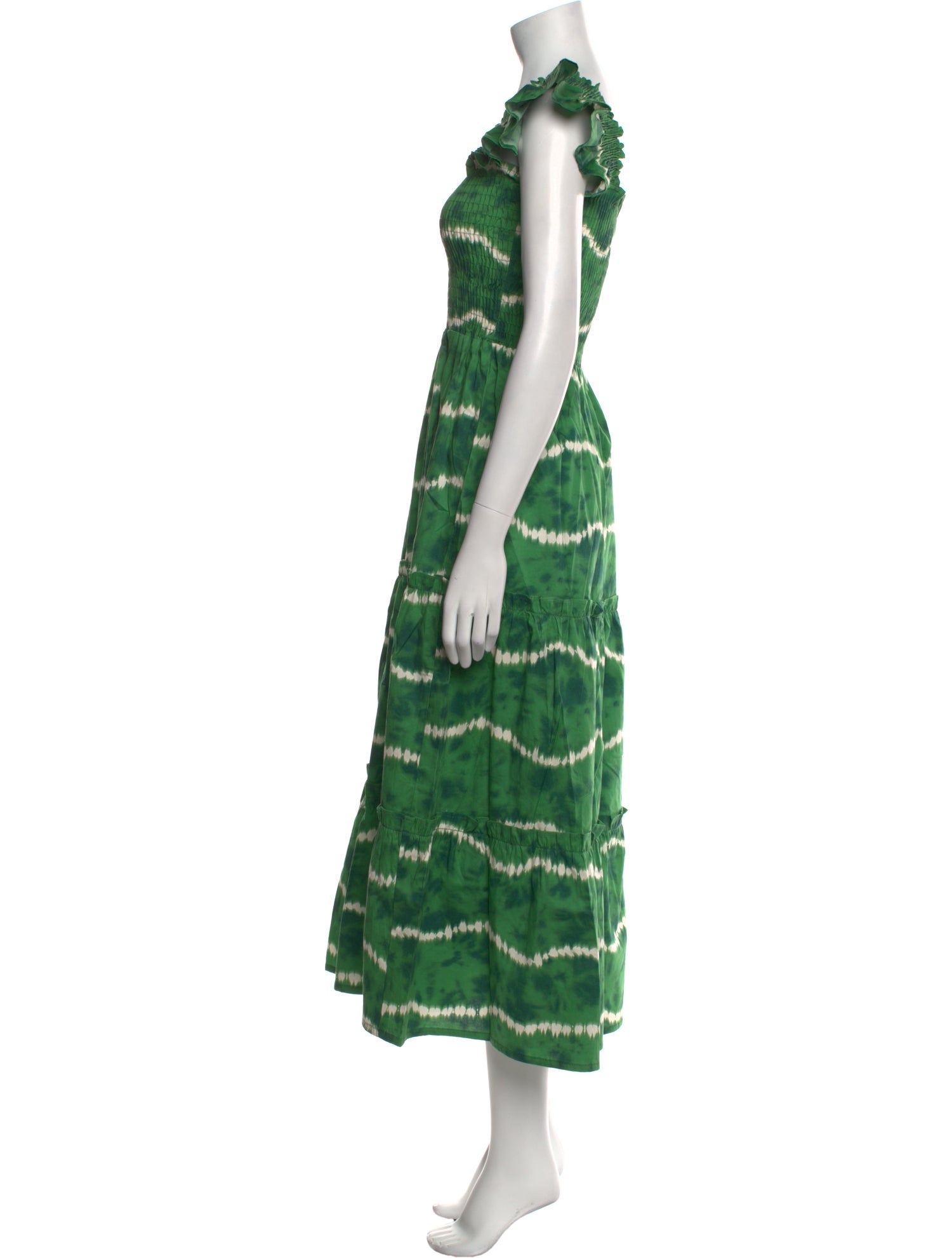 THE LULO PROJECT Tie-Dye Print Long Dress